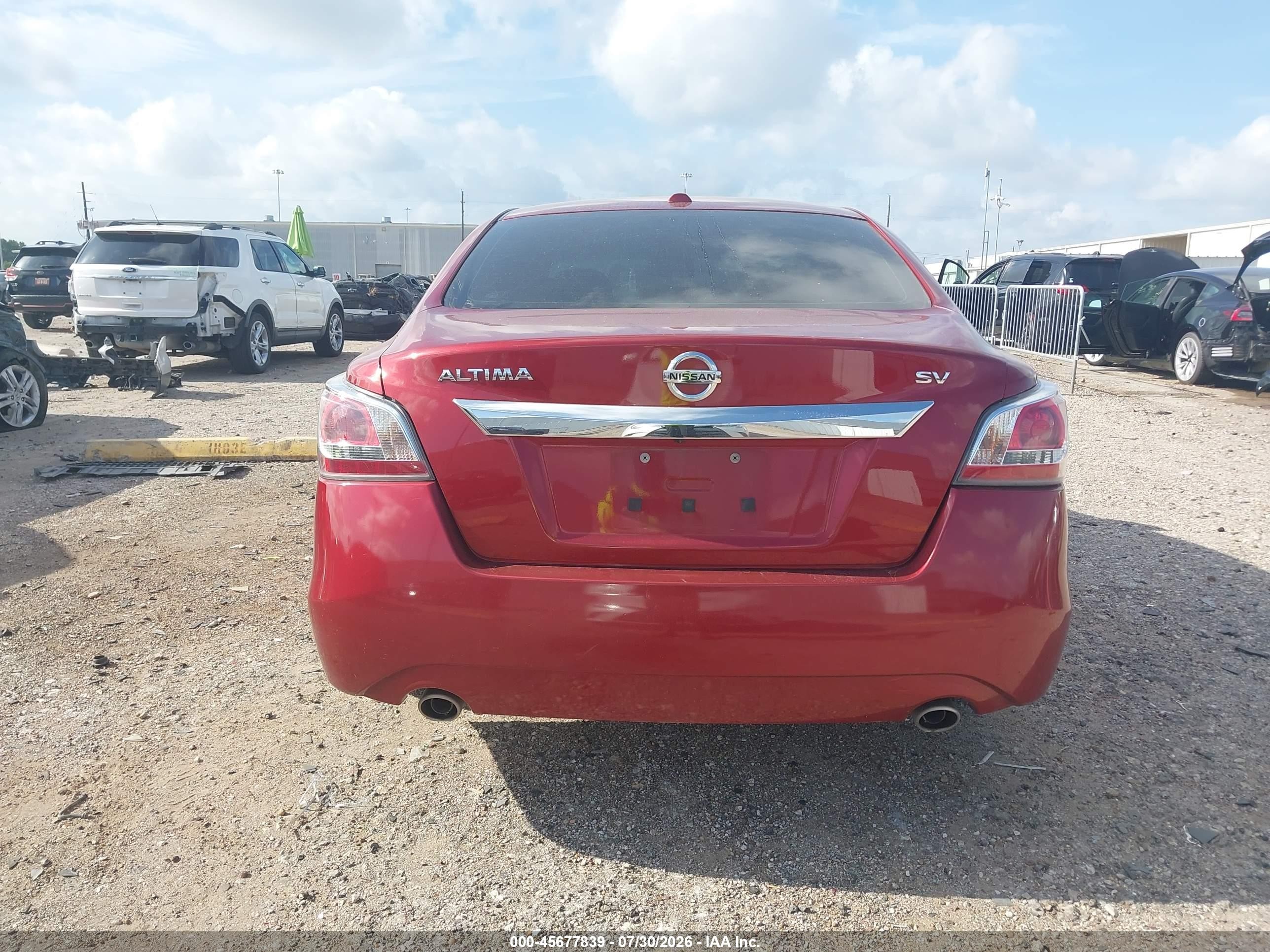 2015 Nissan Altima 2.5 Sv Red vin: 1N4AL3AP7FC193897