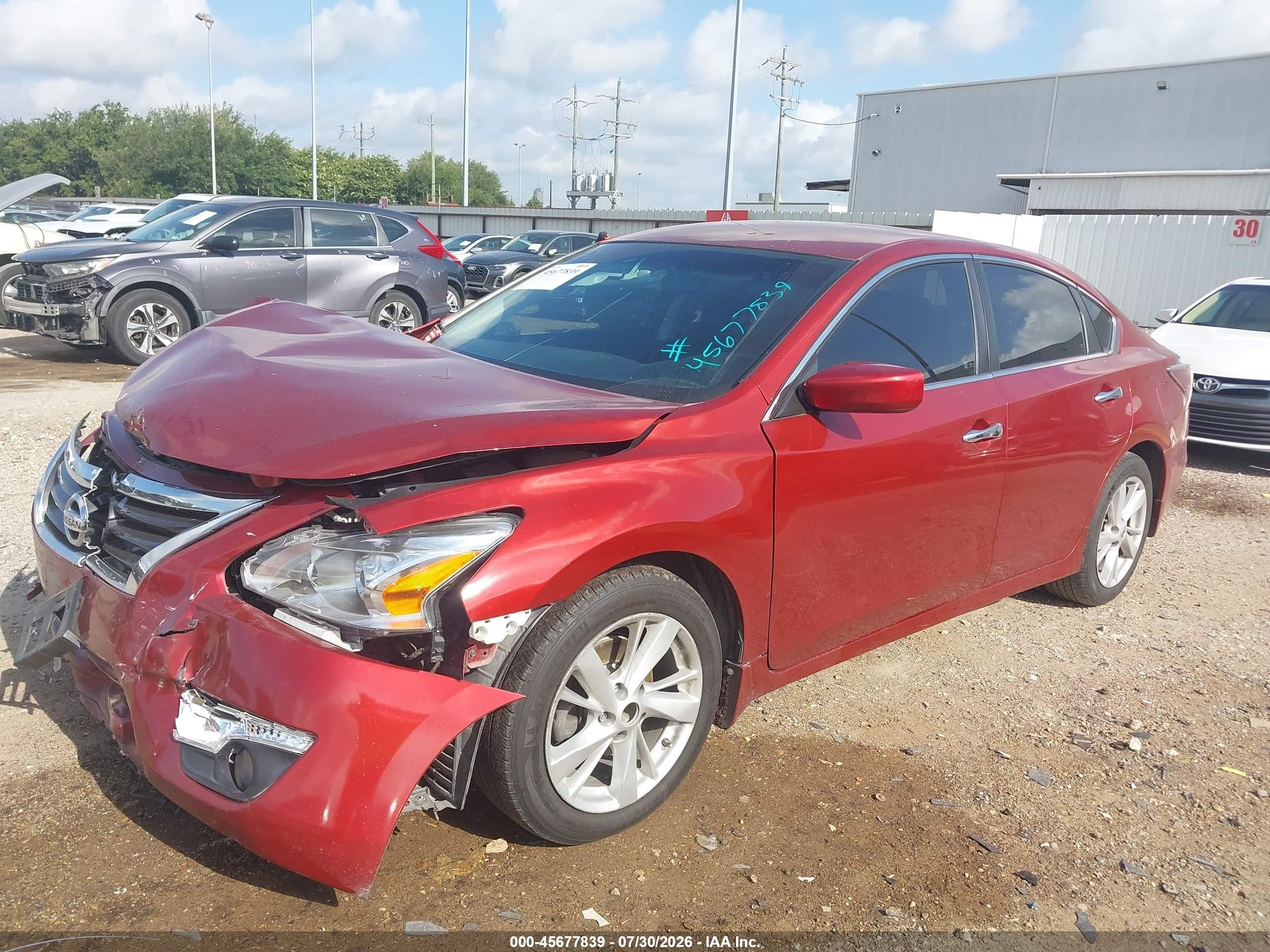 2015 Nissan Altima 2.5 Sv Red vin: 1N4AL3AP7FC193897