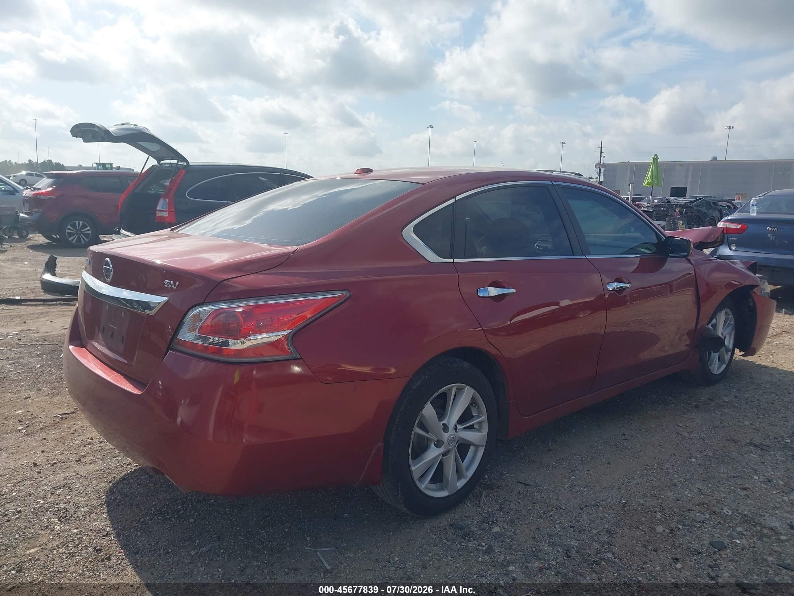 2015 Nissan Altima 2.5 Sv Red vin: 1N4AL3AP7FC193897