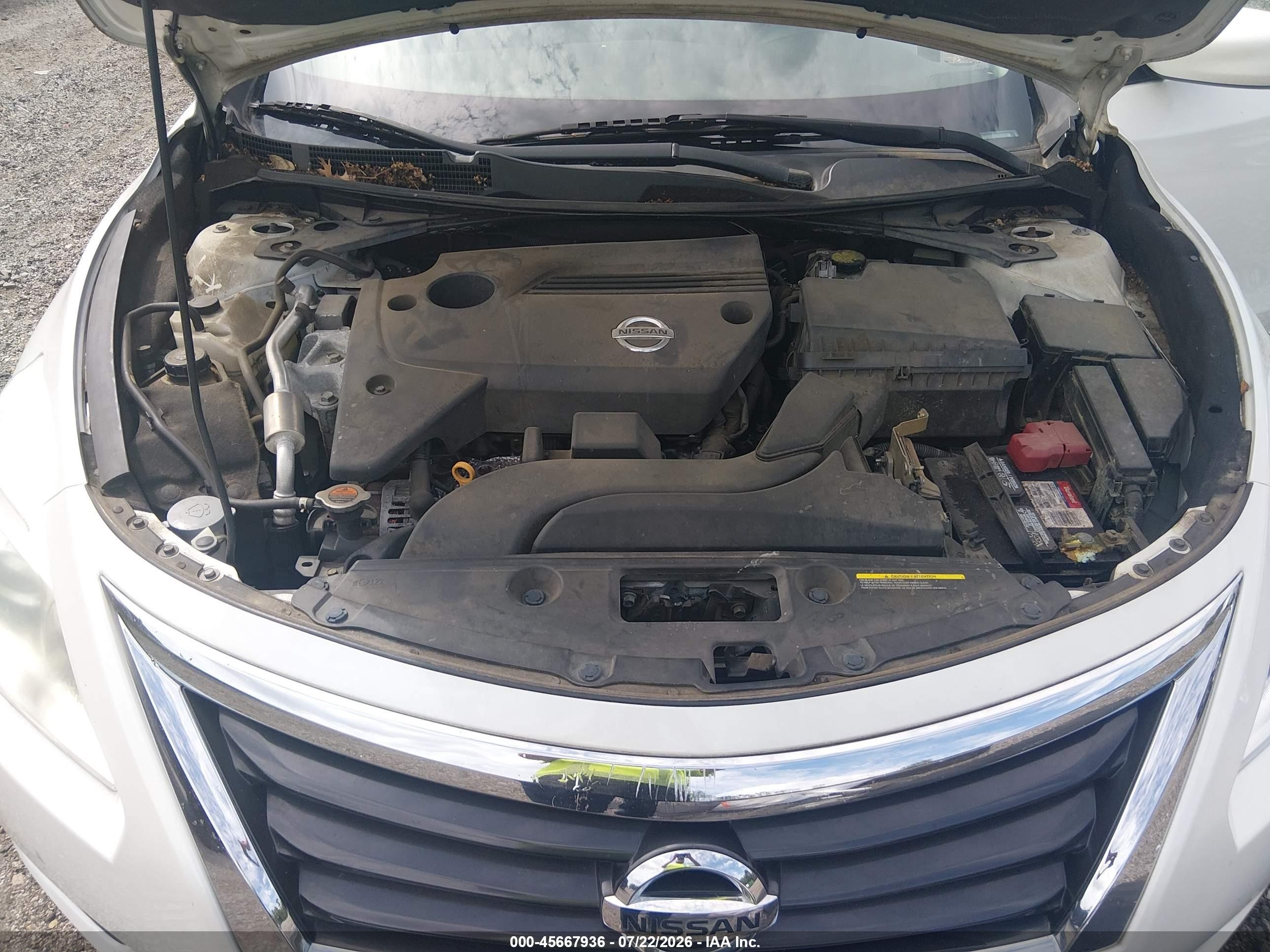 2015 Nissan Altima 2.5/2.5 S/2.5 Sl/2.5 Sv White vin: 1N4AL3AP7FC215008