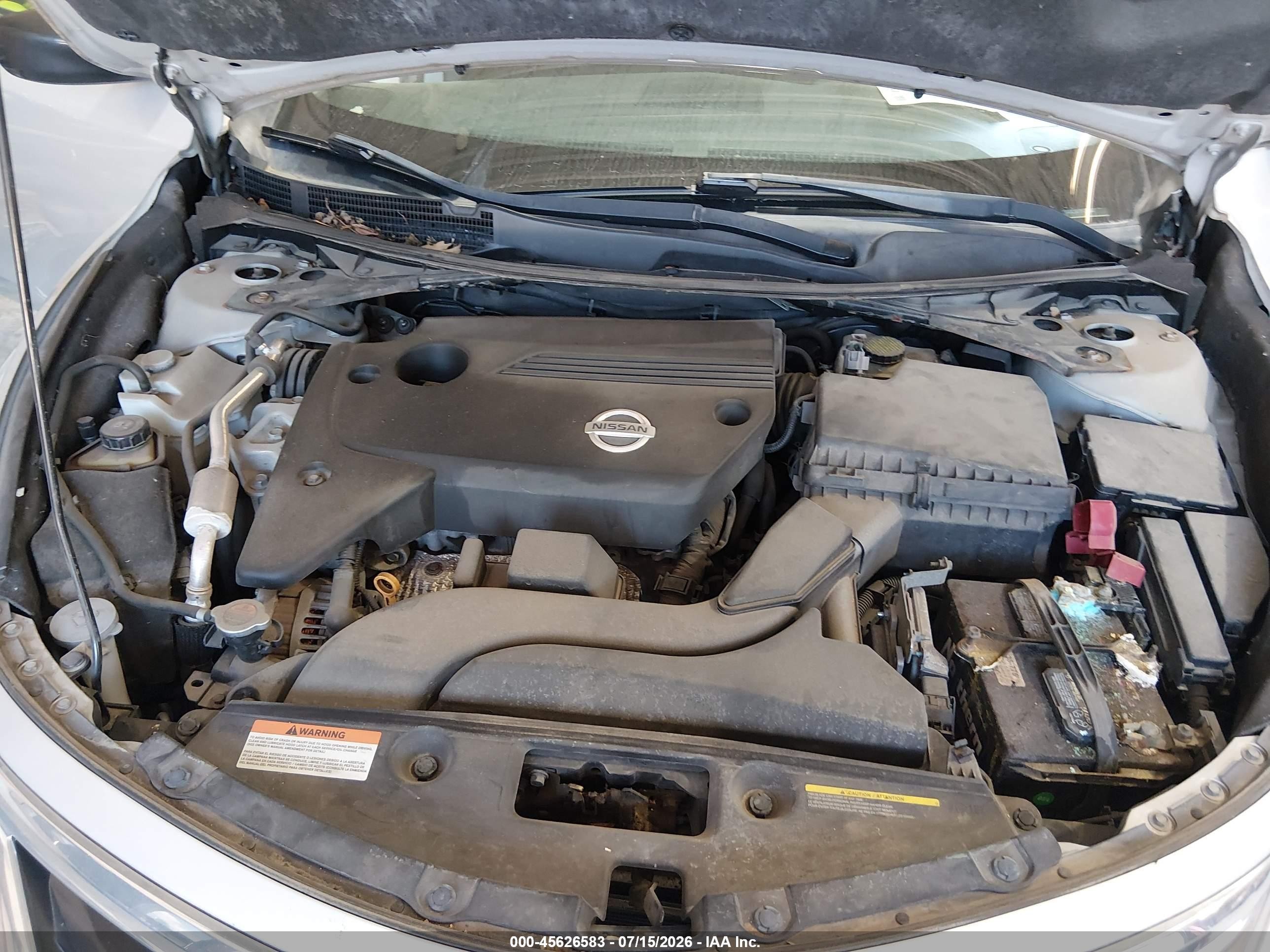 2015 Nissan Altima 2.5/2.5 S/2.5 Sl/2.5 Sv Серебряный vin: 1N4AL3AP7FC246887