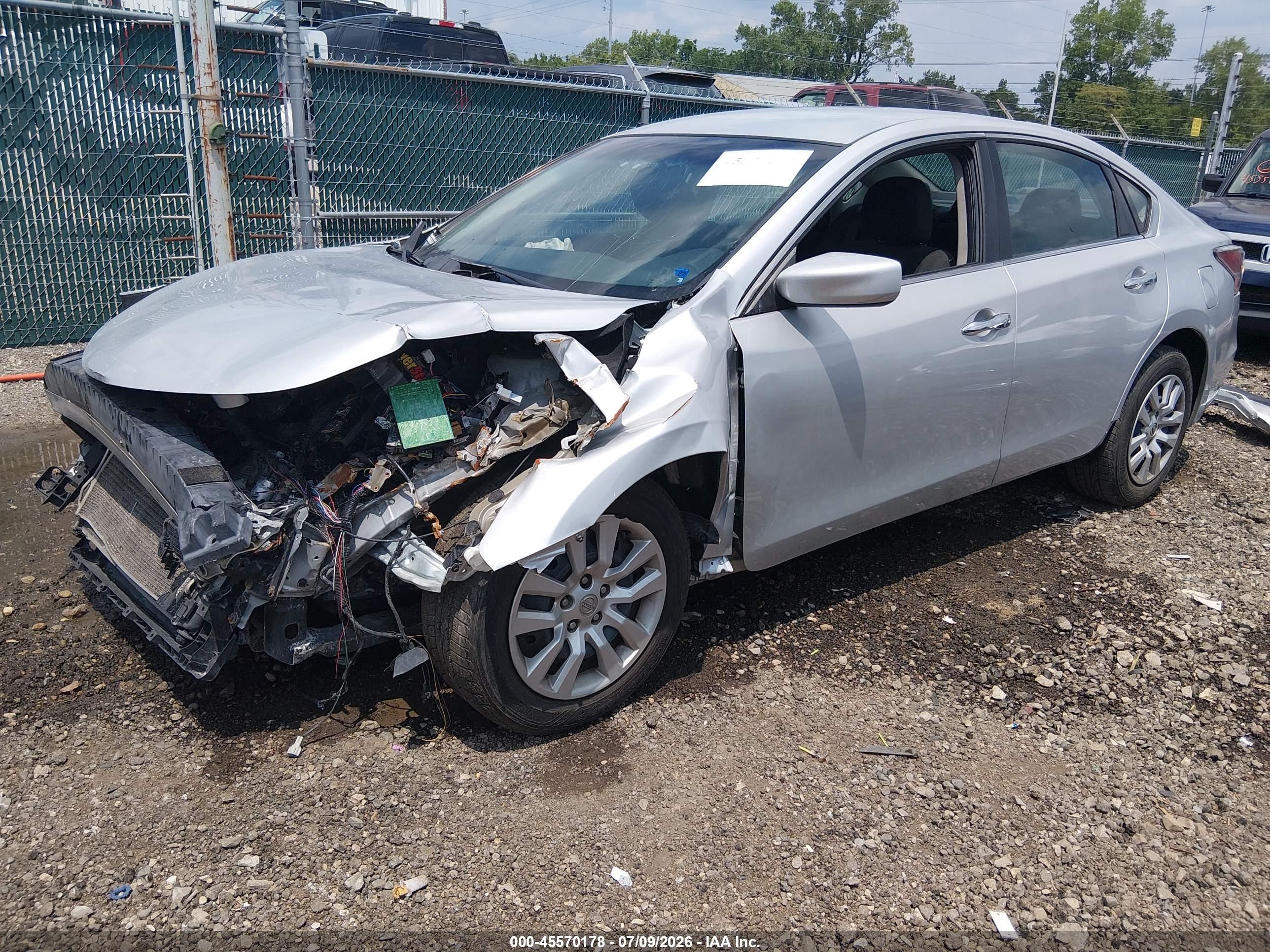 2015 Nissan Altima 2.5/2.5 S/2.5 Sl/2.5 Sv Silver vin: 1N4AL3AP7FC430176