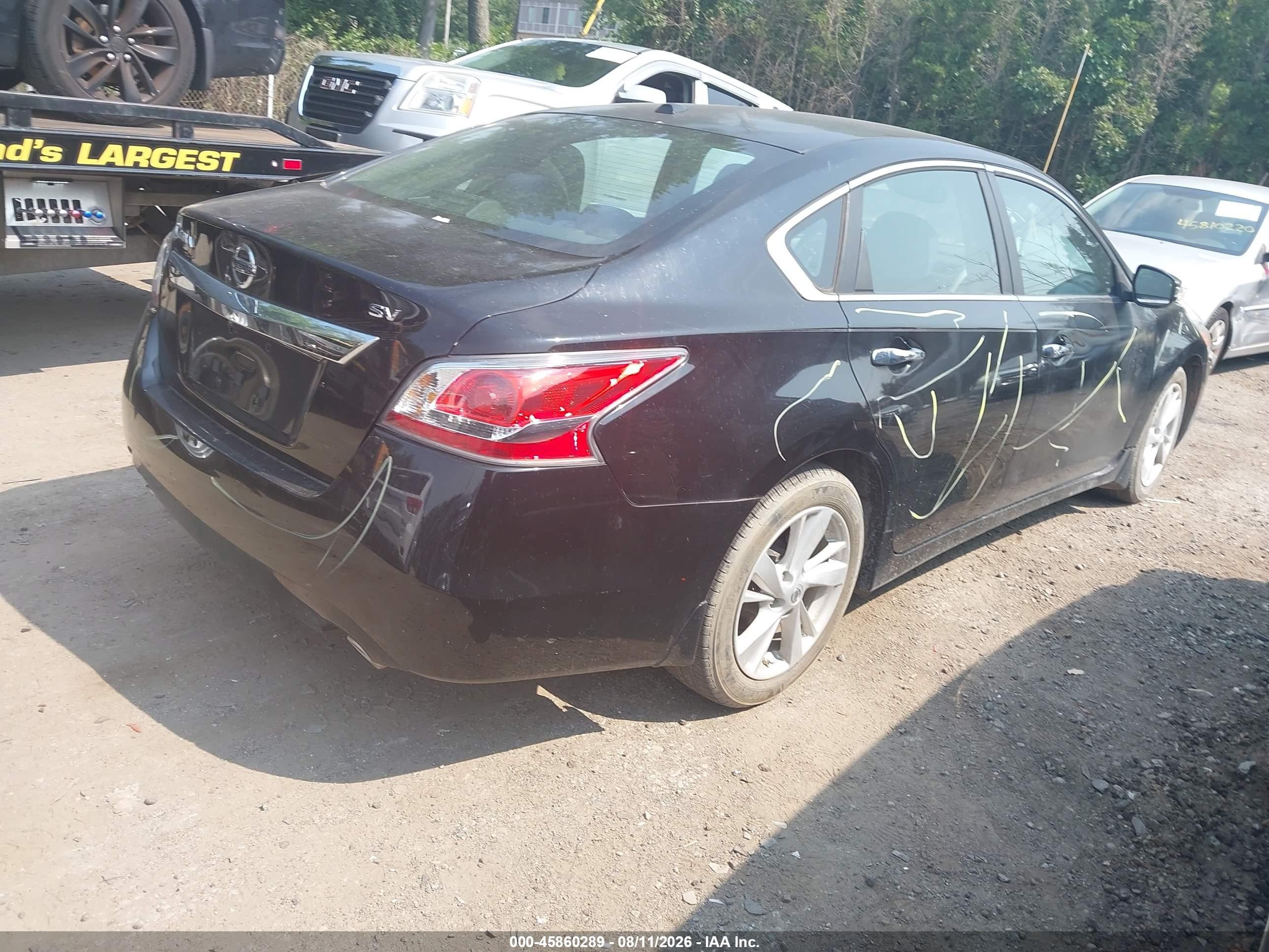 2015 Nissan Altima 2.5 Sv Black vin: 1N4AL3AP7FC449066