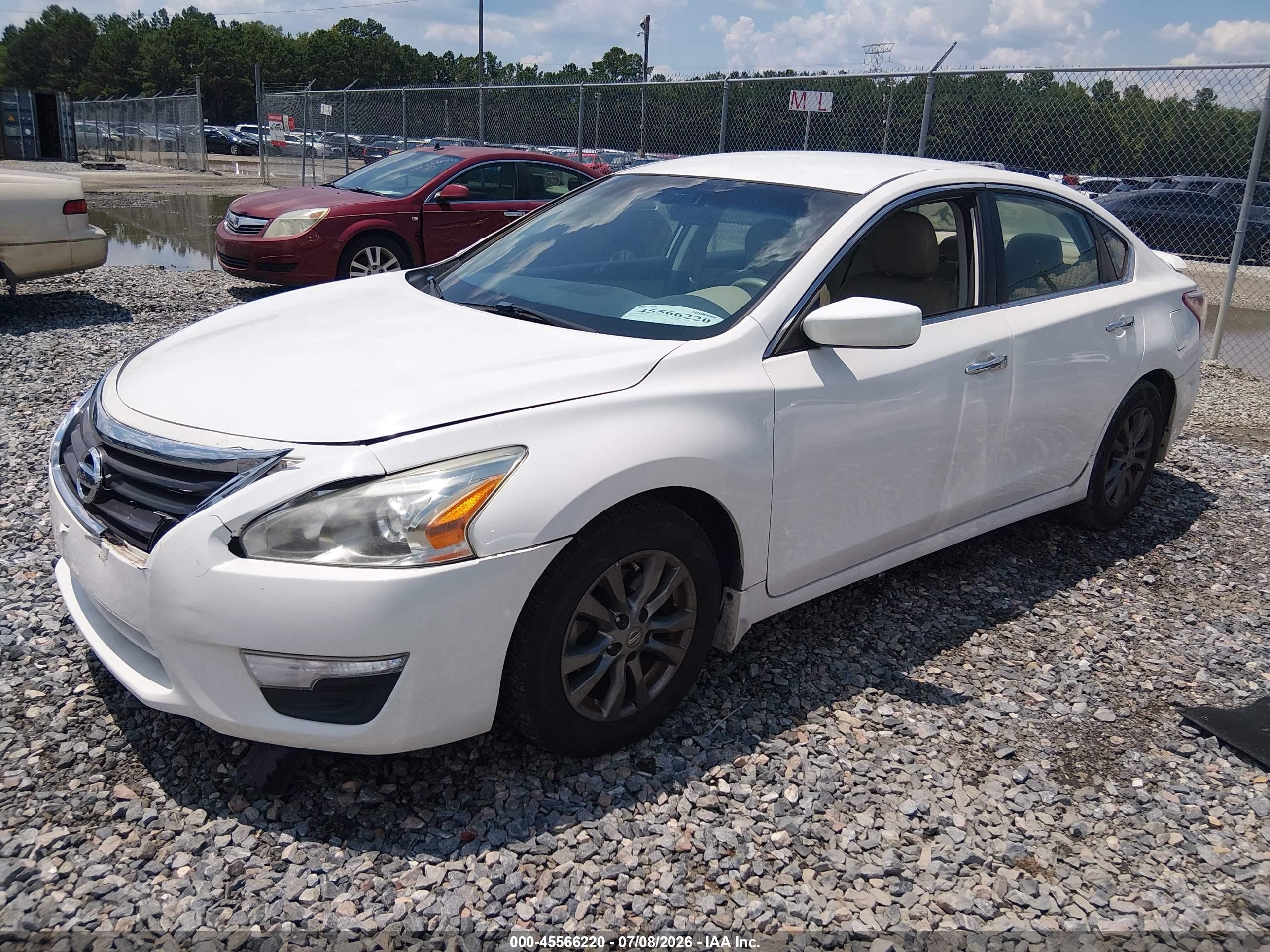 2015 Nissan Altima 2.5 S White vin: 1N4AL3AP7FC458060