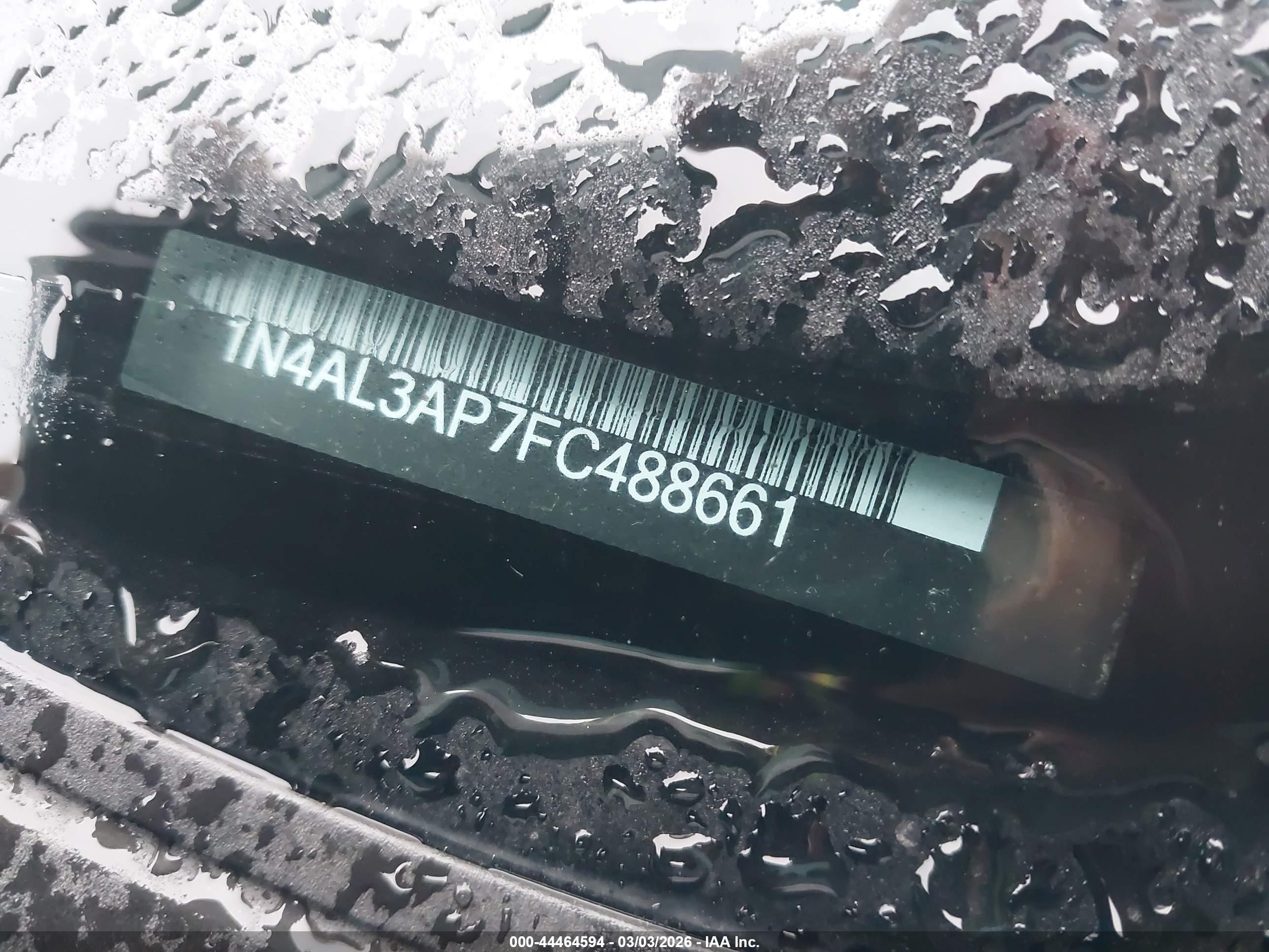2015 Nissan Altima 2.5 S Black vin: 1N4AL3AP7FC488661