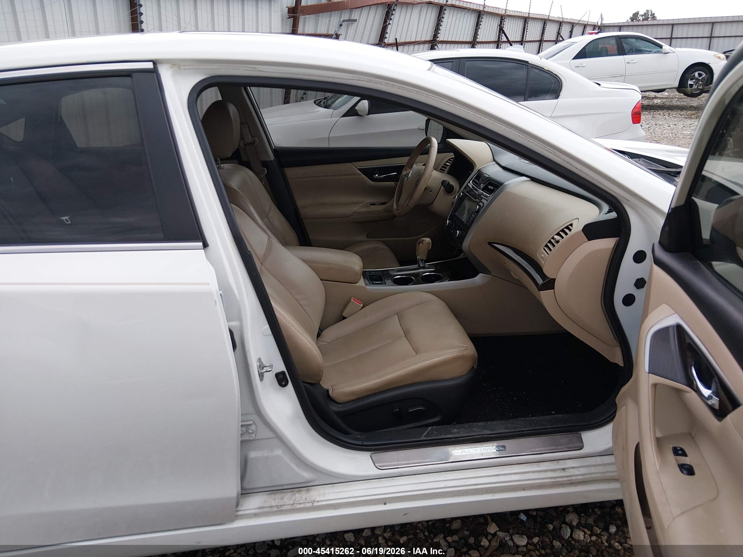 2015 Nissan Altima 2.5 Sl White vin: 1N4AL3AP7FN355144