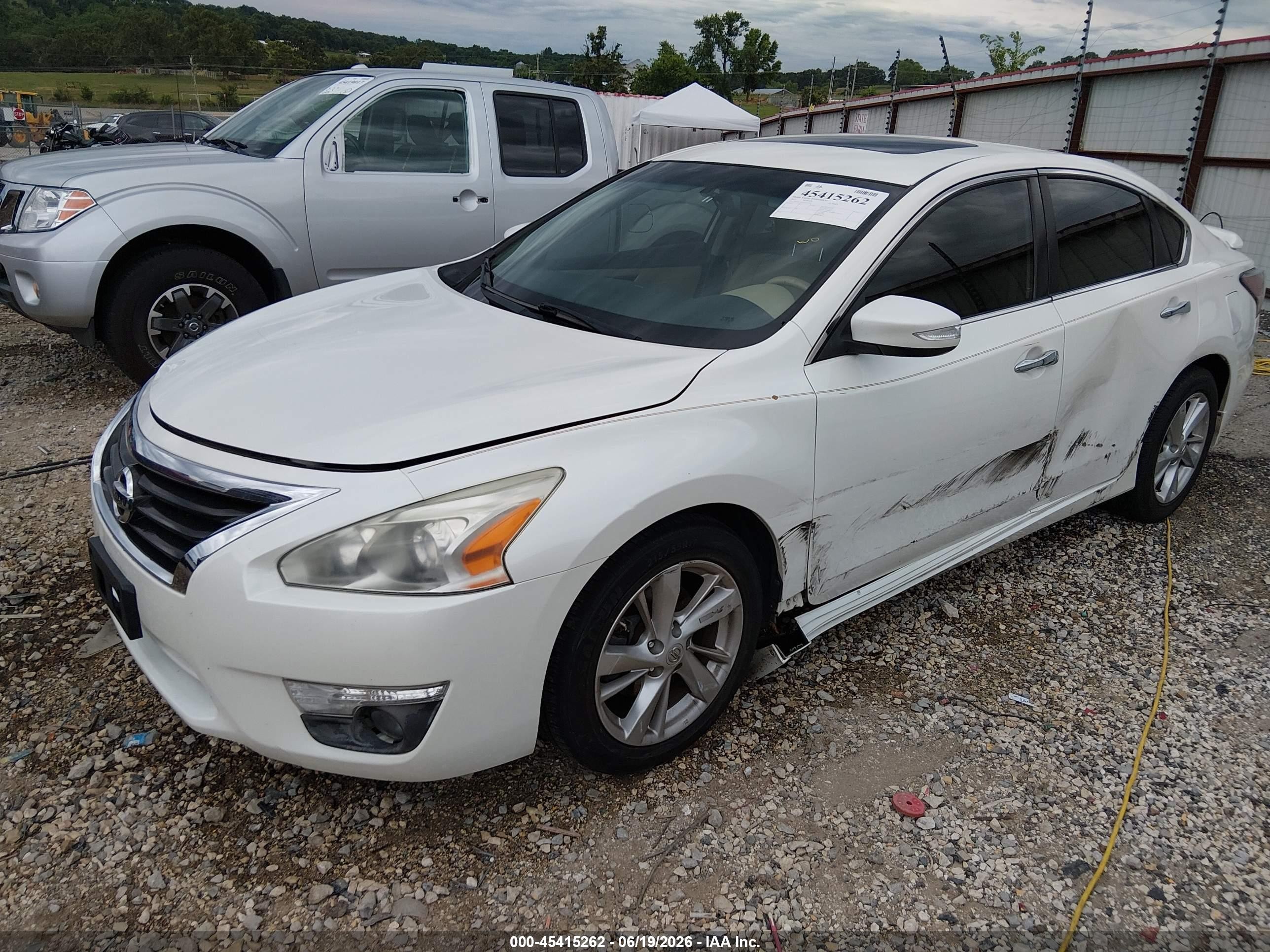 2015 Nissan Altima 2.5 Sl White vin: 1N4AL3AP7FN355144