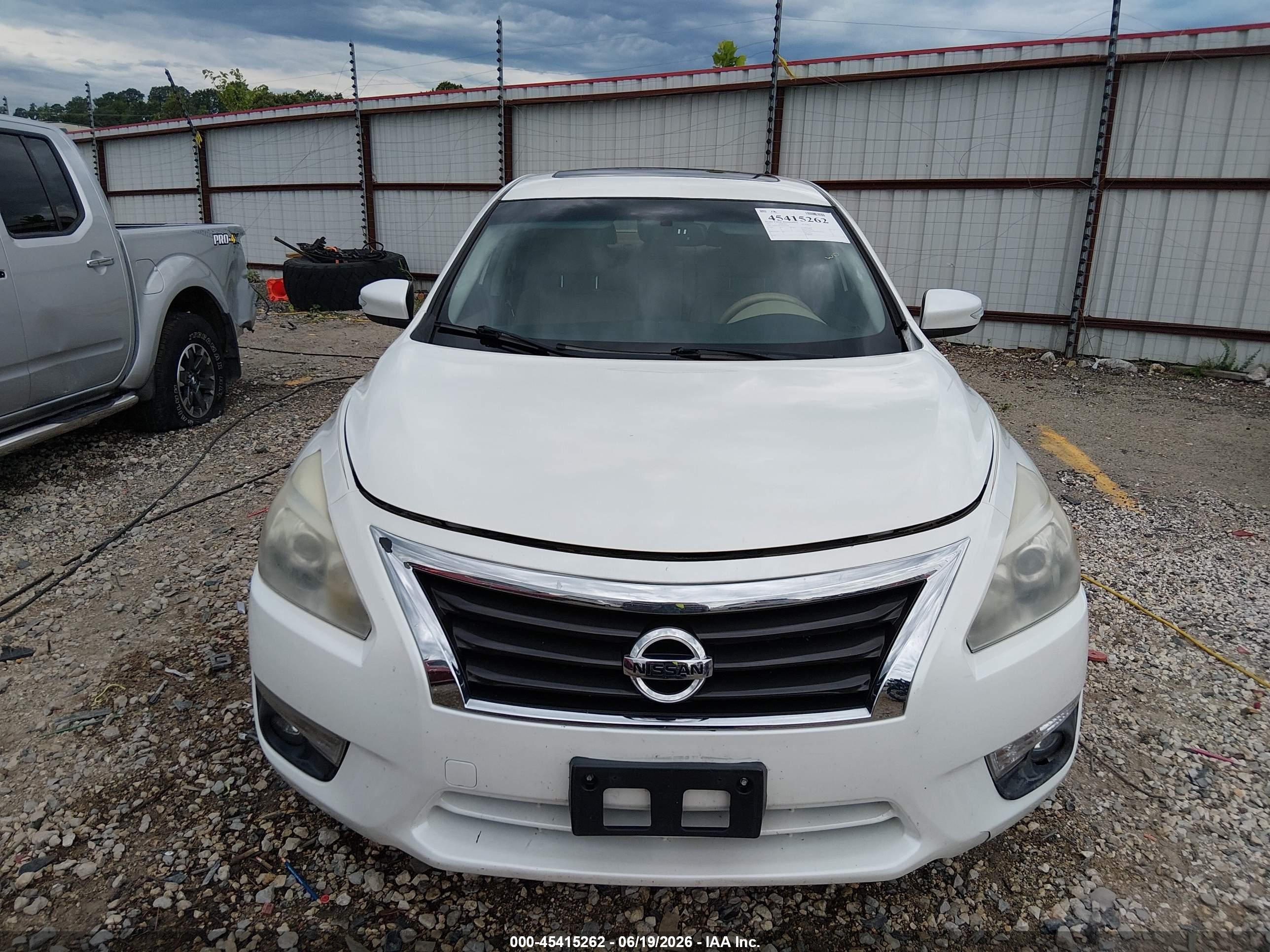 2015 Nissan Altima 2.5 Sl White vin: 1N4AL3AP7FN355144
