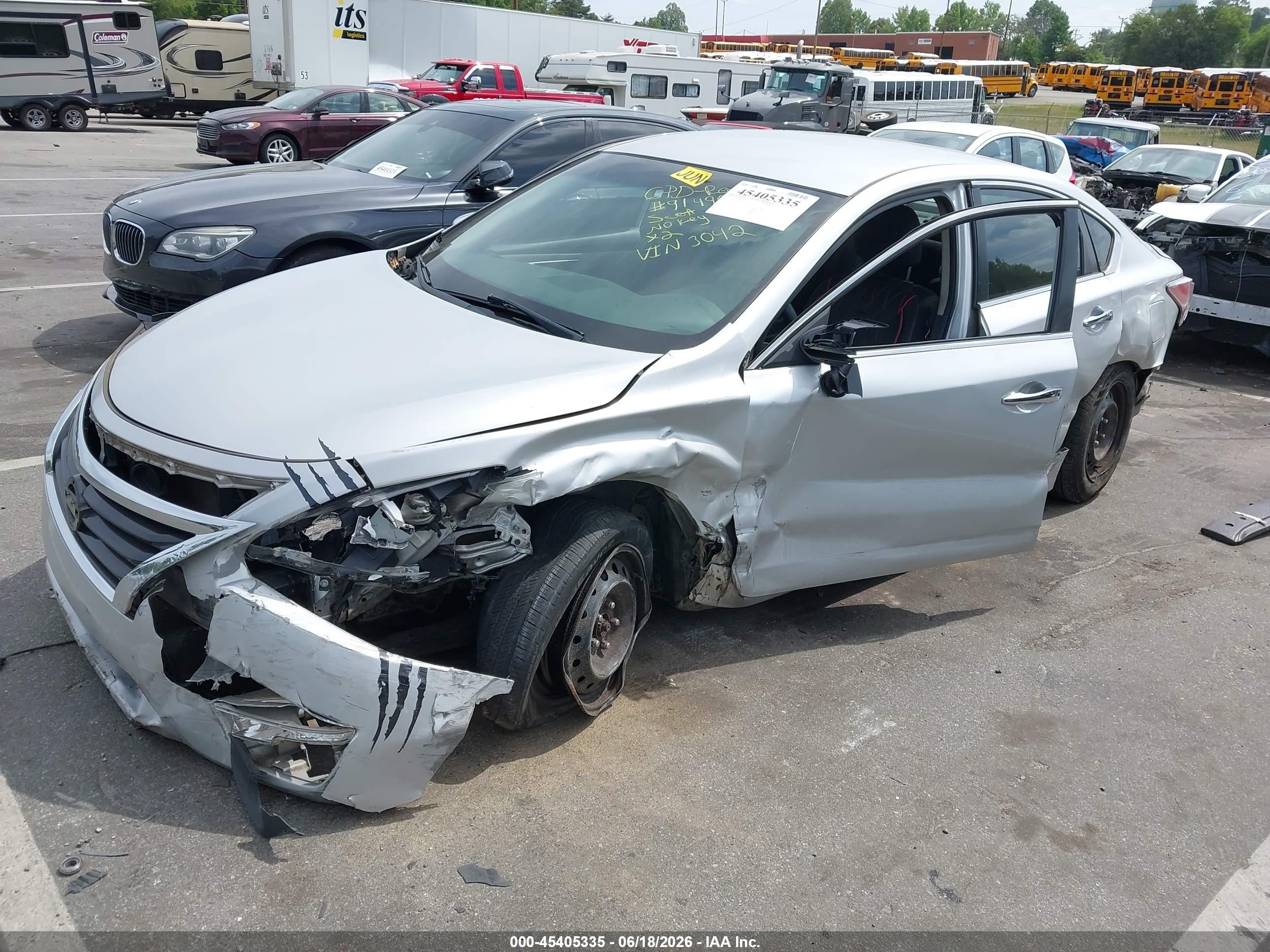 2015 Nissan Altima 2.5/2.5 S/2.5 Sl/2.5 Sv Silver vin: 1N4AL3AP7FN383042