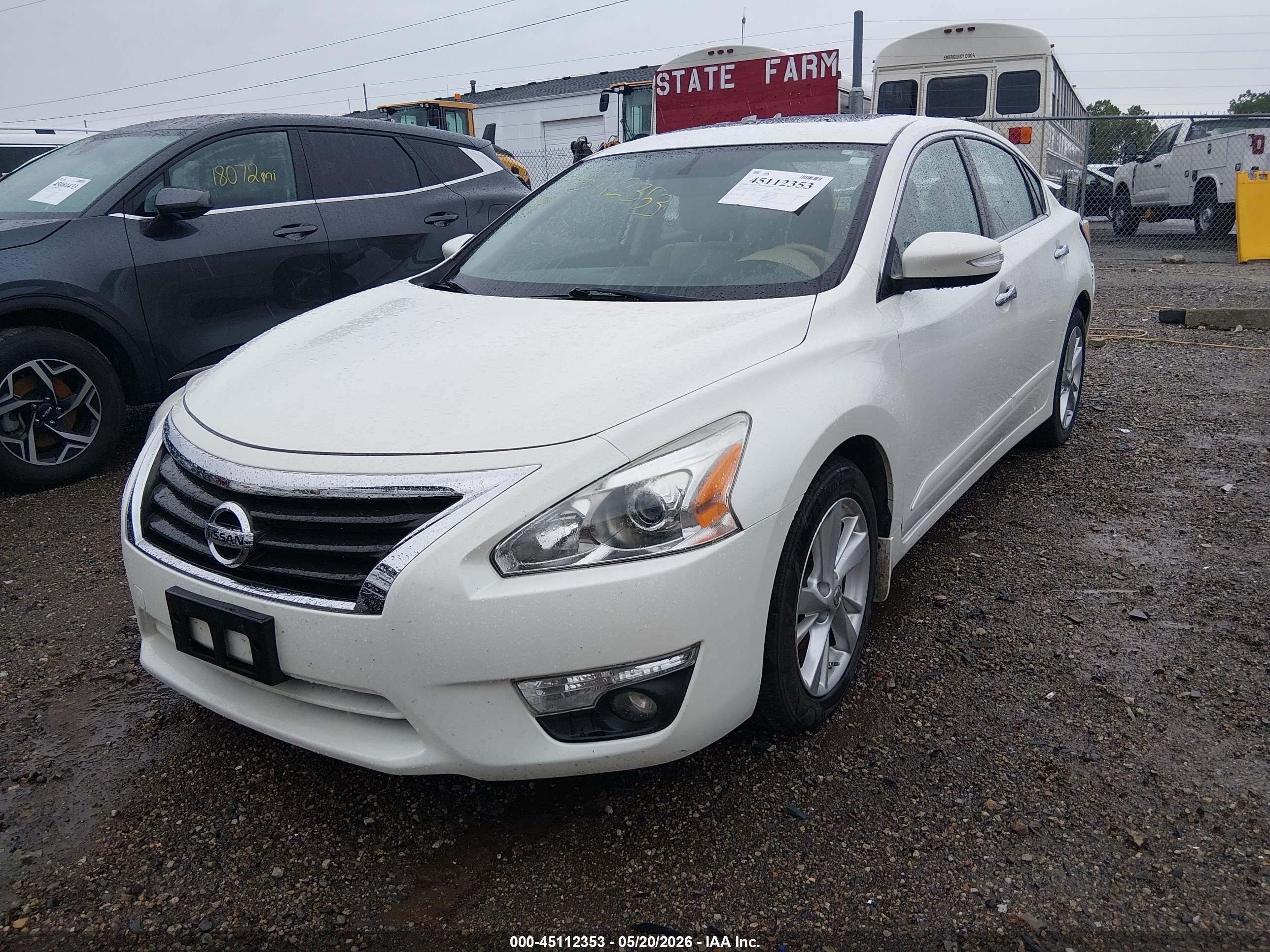 2015 Nissan Altima 2.5 Sl White vin: 1N4AL3AP7FN873691