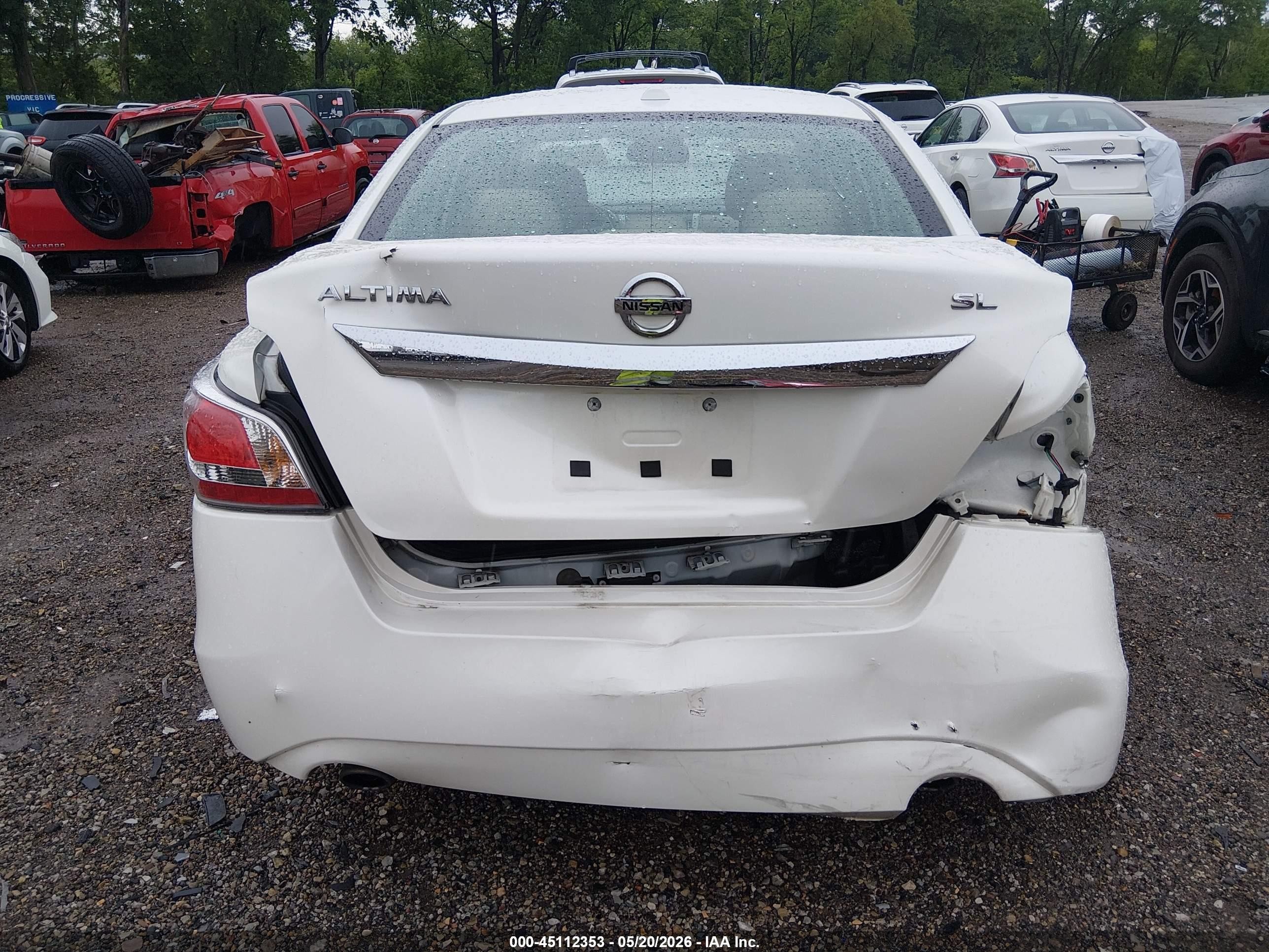 2015 Nissan Altima 2.5 Sl White vin: 1N4AL3AP7FN873691