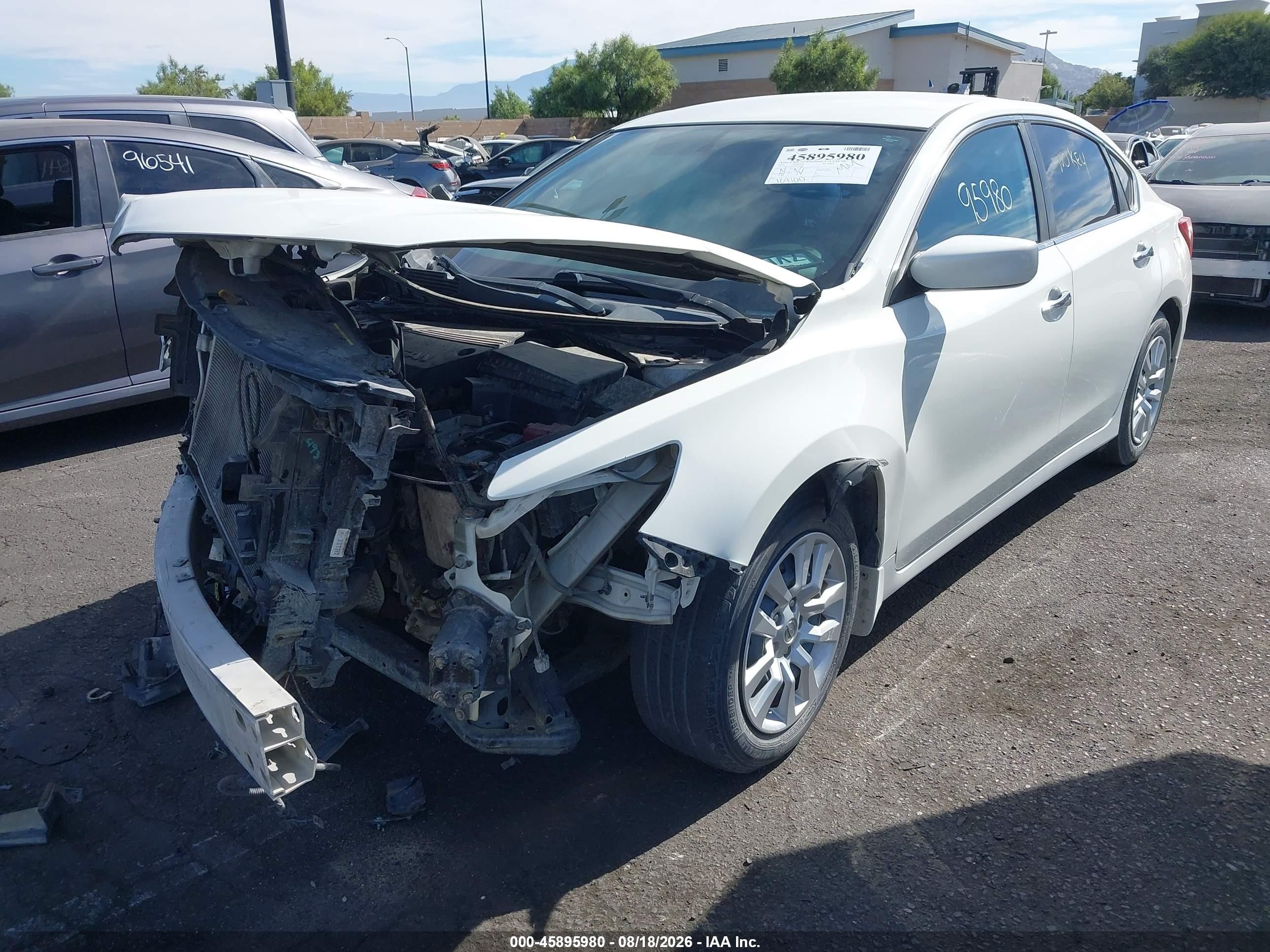 2016 Nissan Altima 2.5 S White vin: 1N4AL3AP7GC283701
