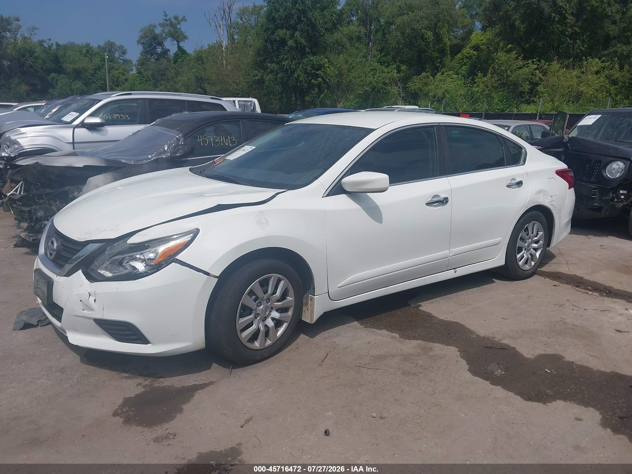 2017 Nissan Altima 2.5 S White vin: 1N4AL3AP7HC249274