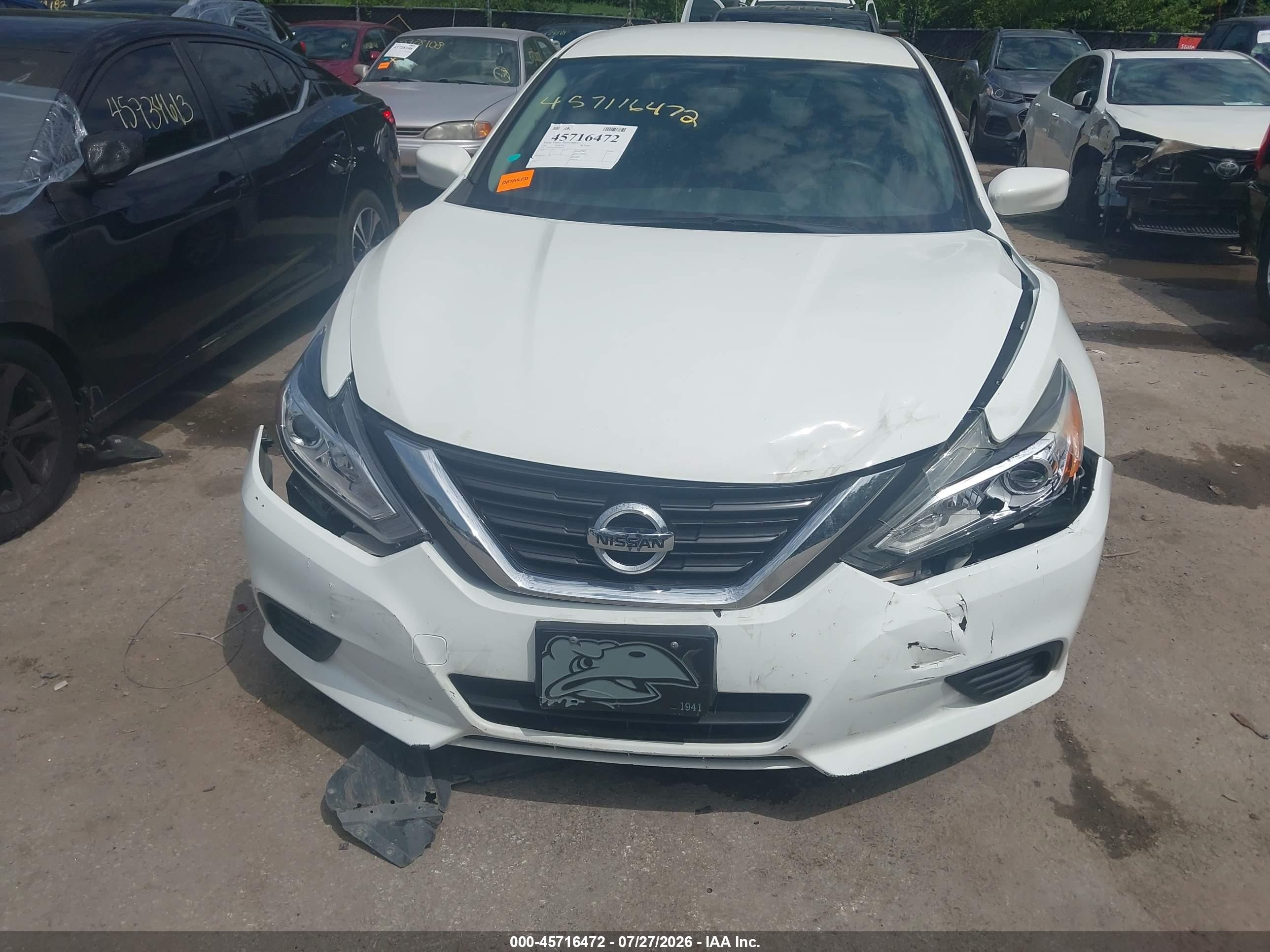 2017 Nissan Altima 2.5 S White vin: 1N4AL3AP7HC249274