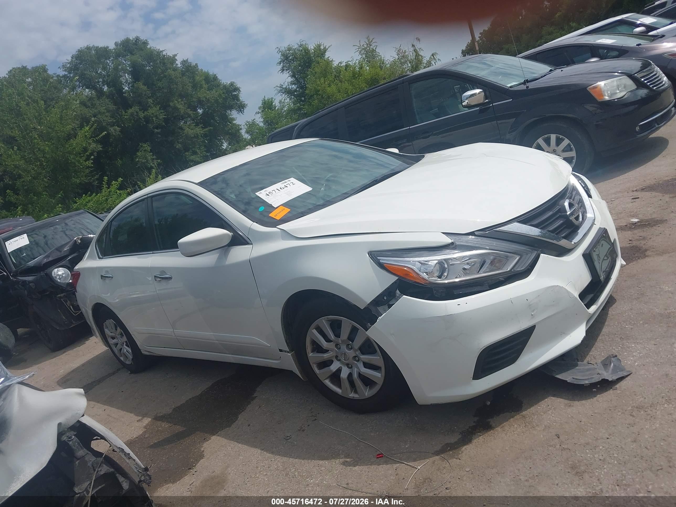 2017 Nissan Altima 2.5 S White vin: 1N4AL3AP7HC249274