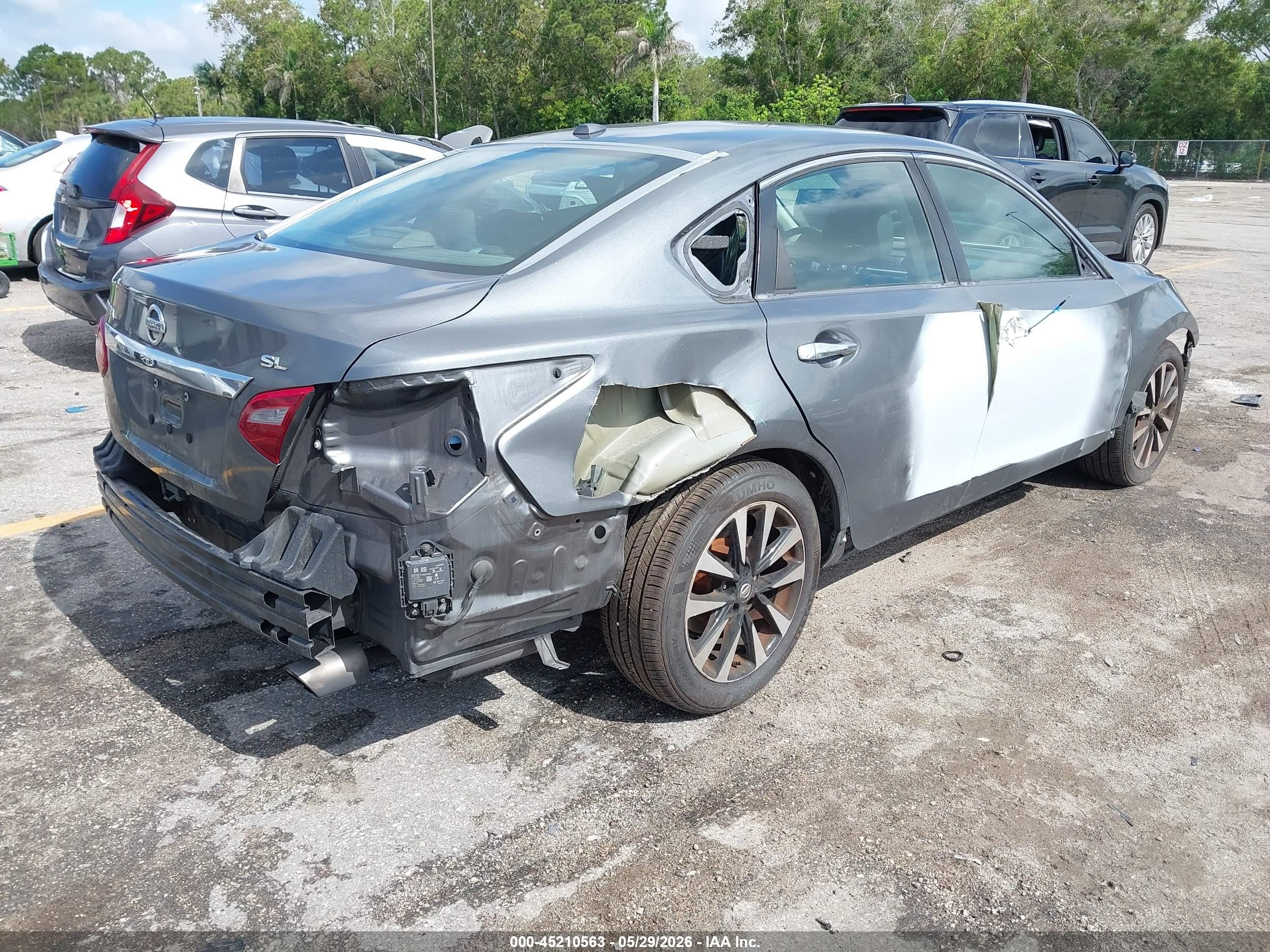 2018 Nissan Altima 2.5 Sl Gray vin: 1N4AL3AP7JC163971