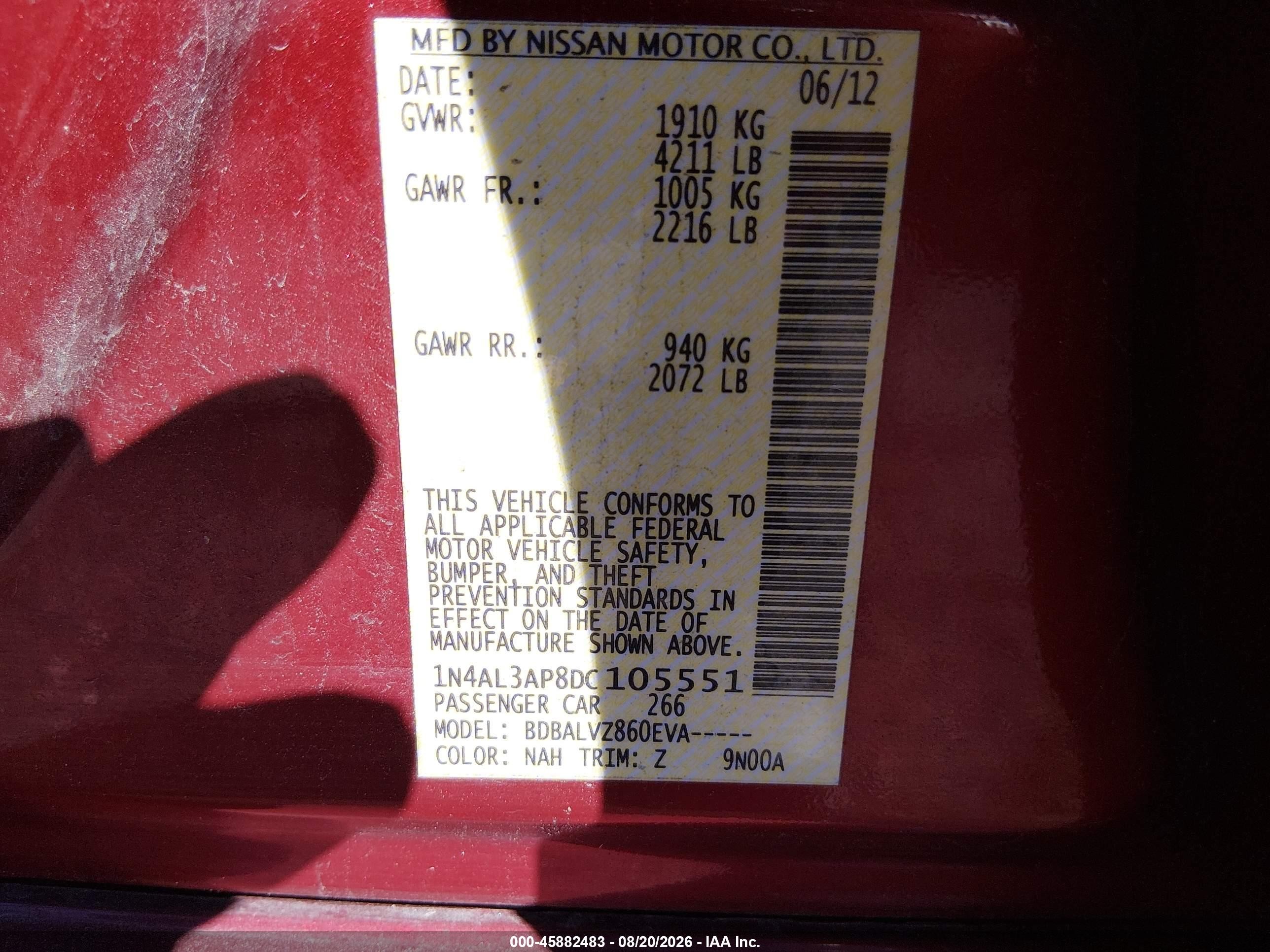 2013 Nissan Altima 2.5 Sl Red vin: 1N4AL3AP8DC105551