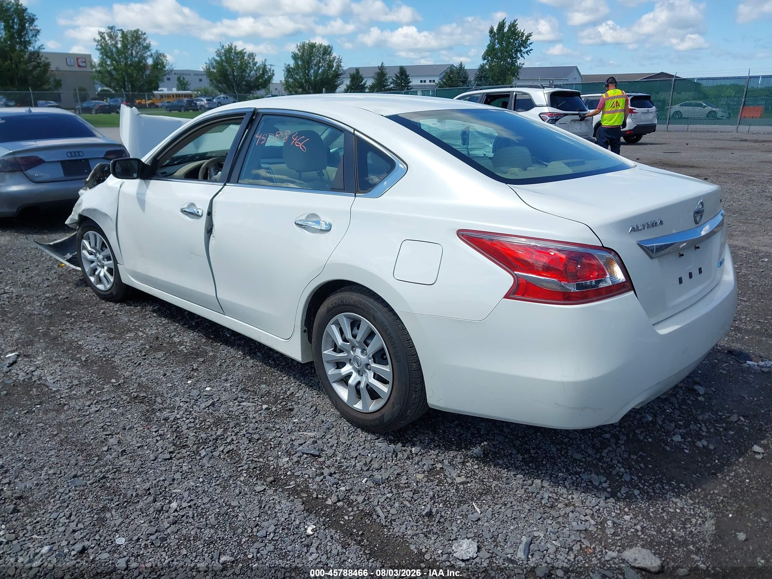 2013 Nissan Altima 2.5 S White vin: 1N4AL3AP8DC108451