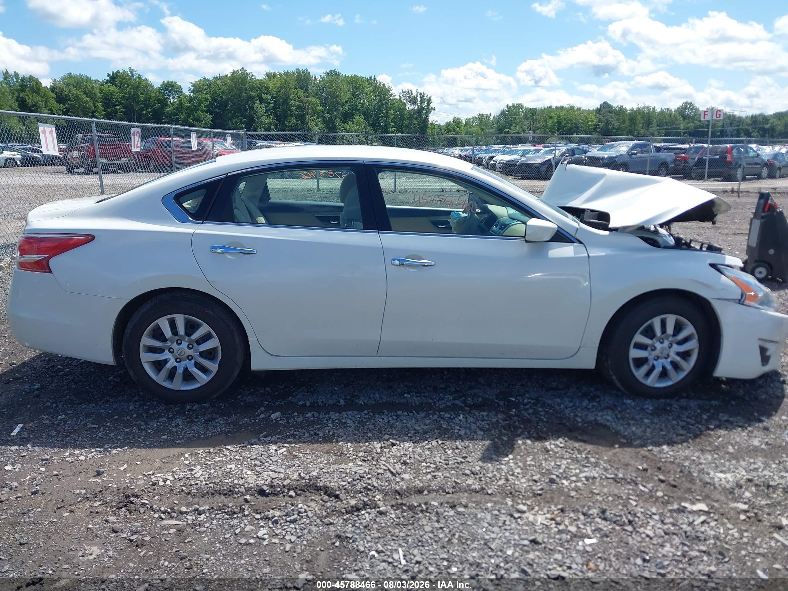 2013 Nissan Altima 2.5 S White vin: 1N4AL3AP8DC108451