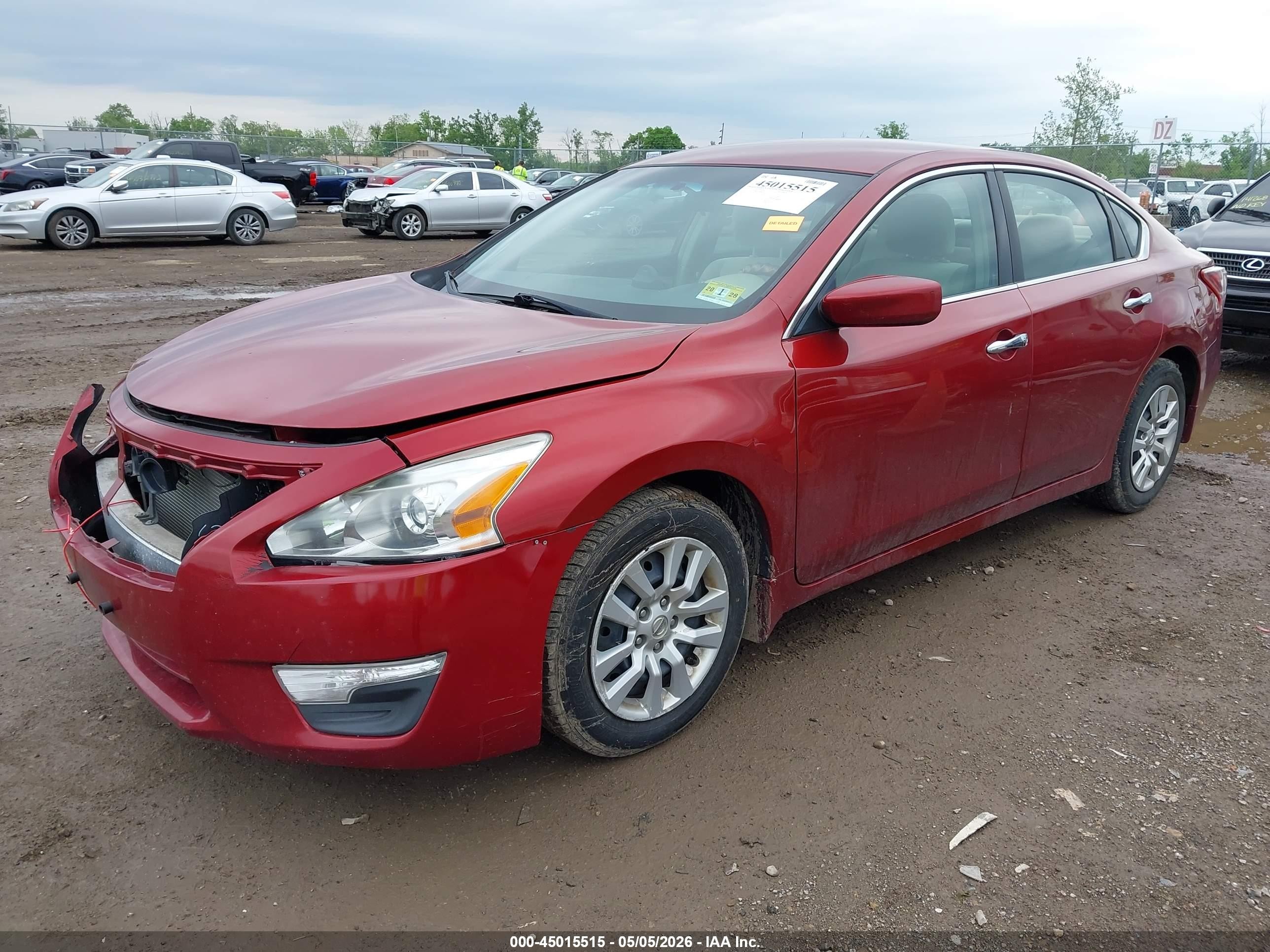 2013 Nissan Altima 2.5 S Красный vin: 1N4AL3AP8DC204984