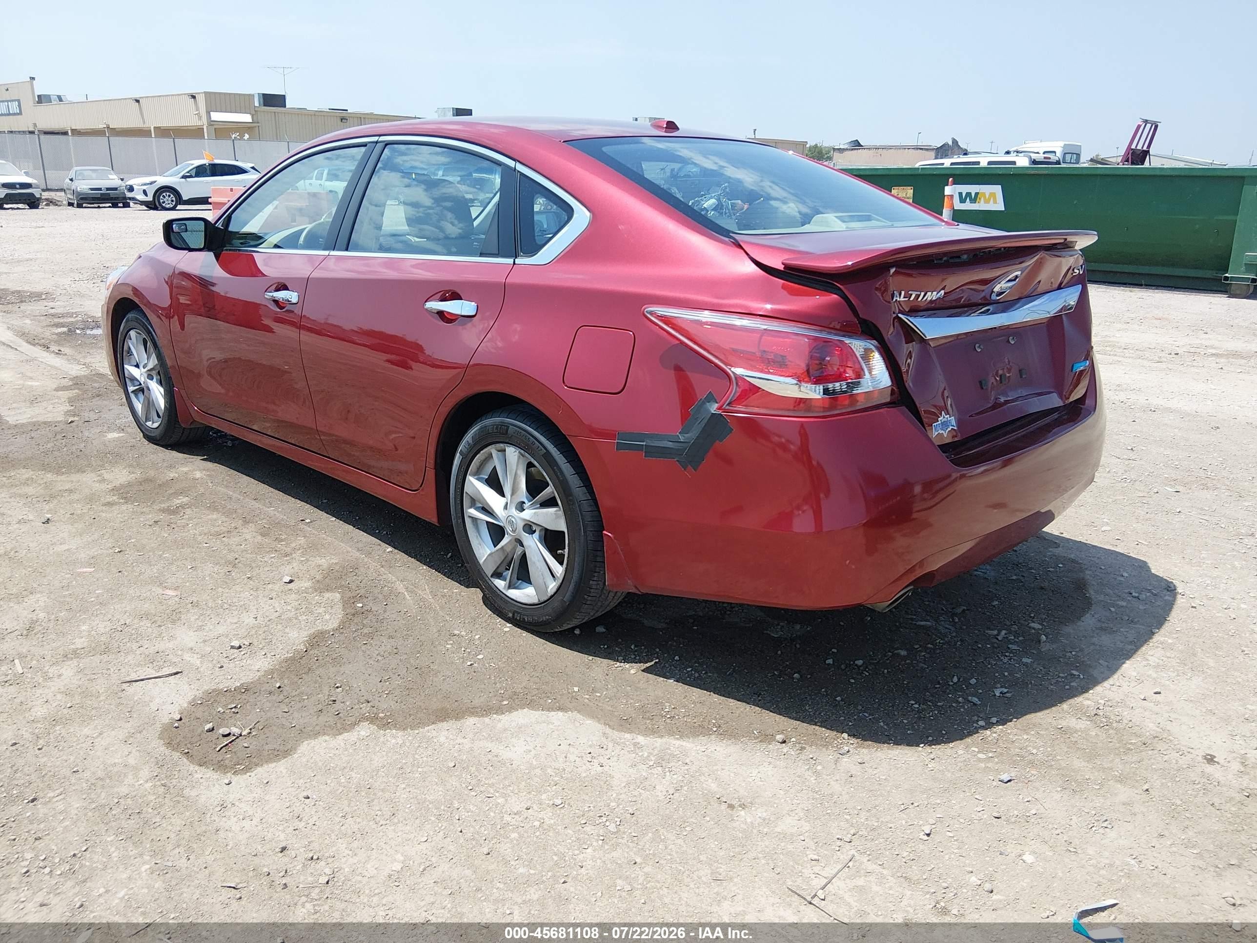 2013 Nissan Altima 2.5 Sv Red vin: 1N4AL3AP8DC292337