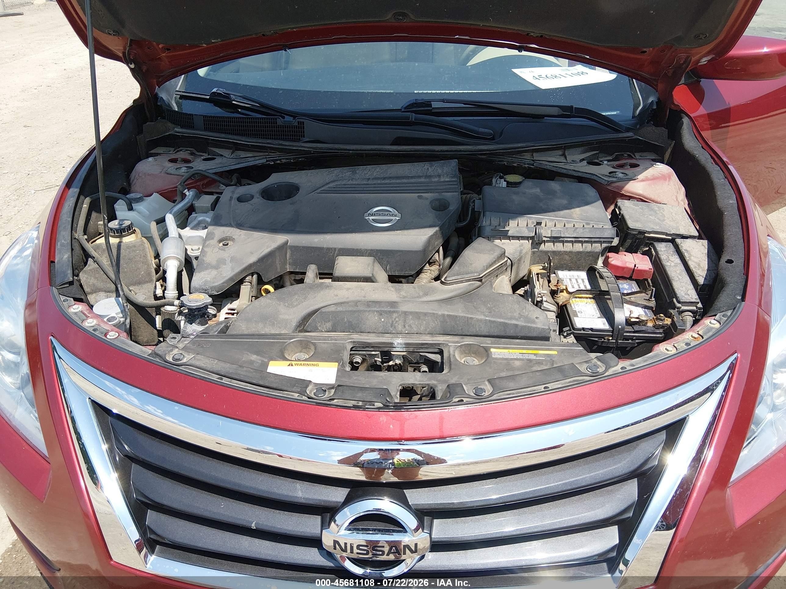 2013 Nissan Altima 2.5 Sv Red vin: 1N4AL3AP8DC292337