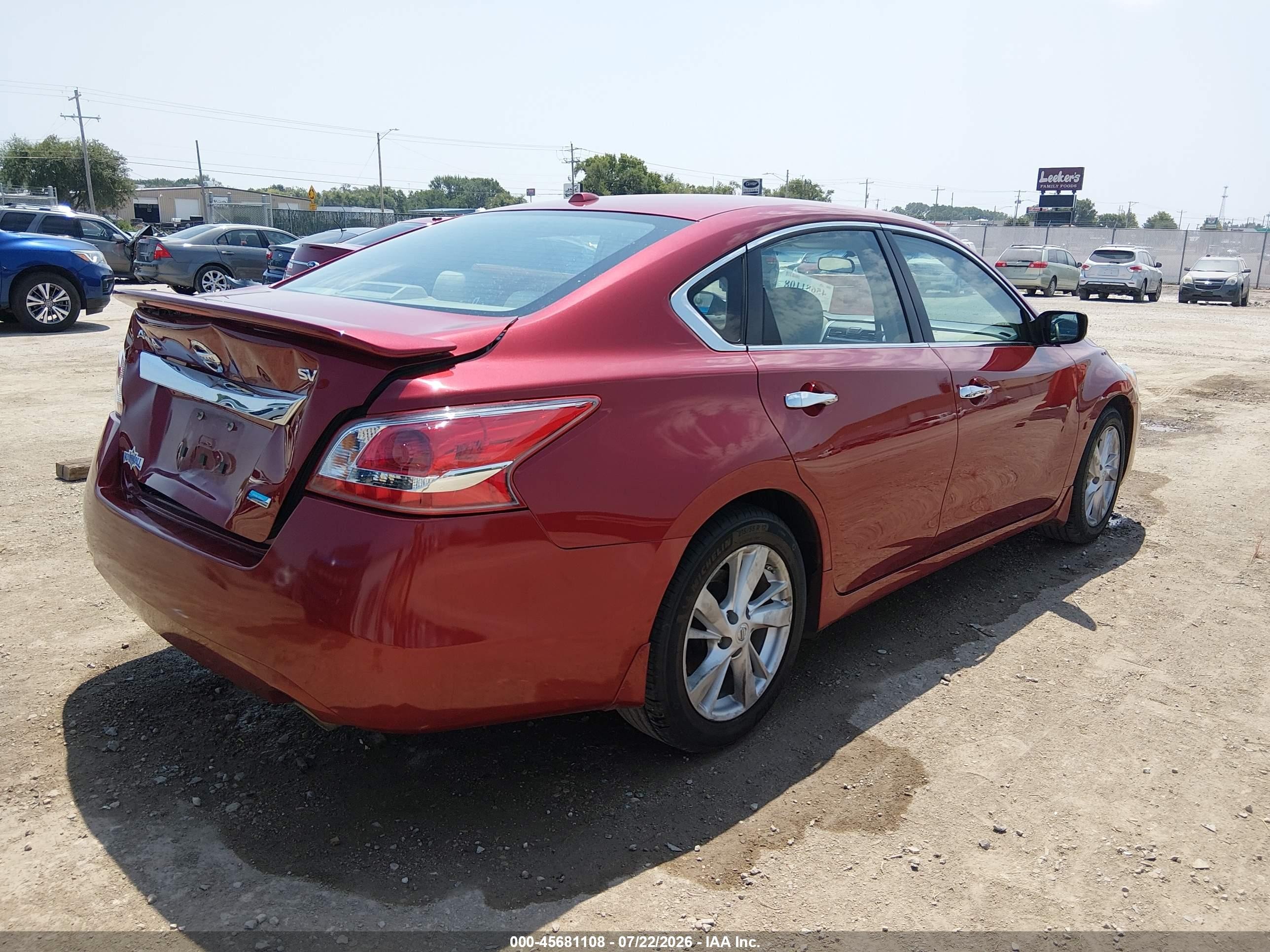 2013 Nissan Altima 2.5 Sv Red vin: 1N4AL3AP8DC292337