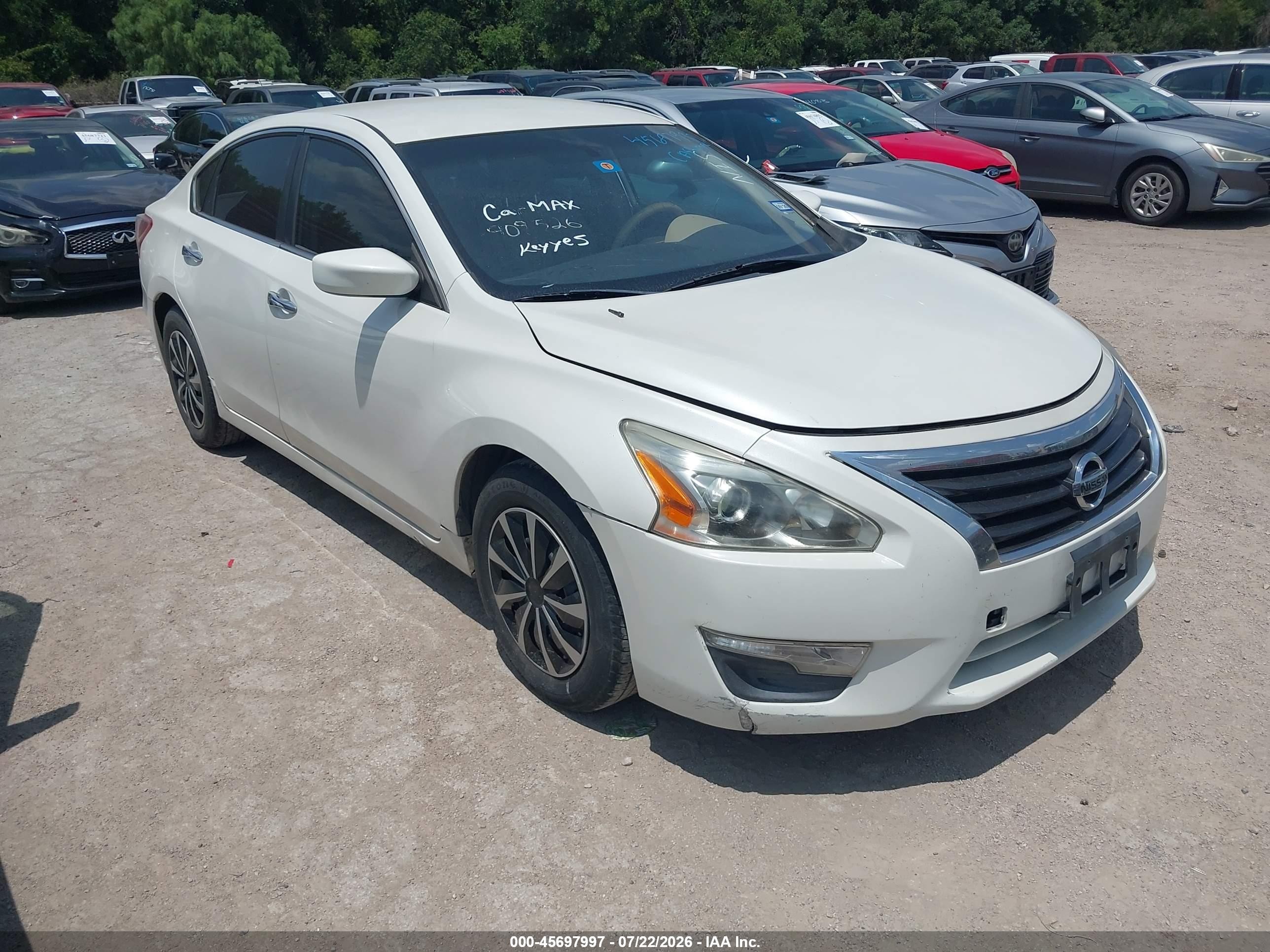 2013 Nissan Altima 2.5 S White vin: 1N4AL3AP8DC909526