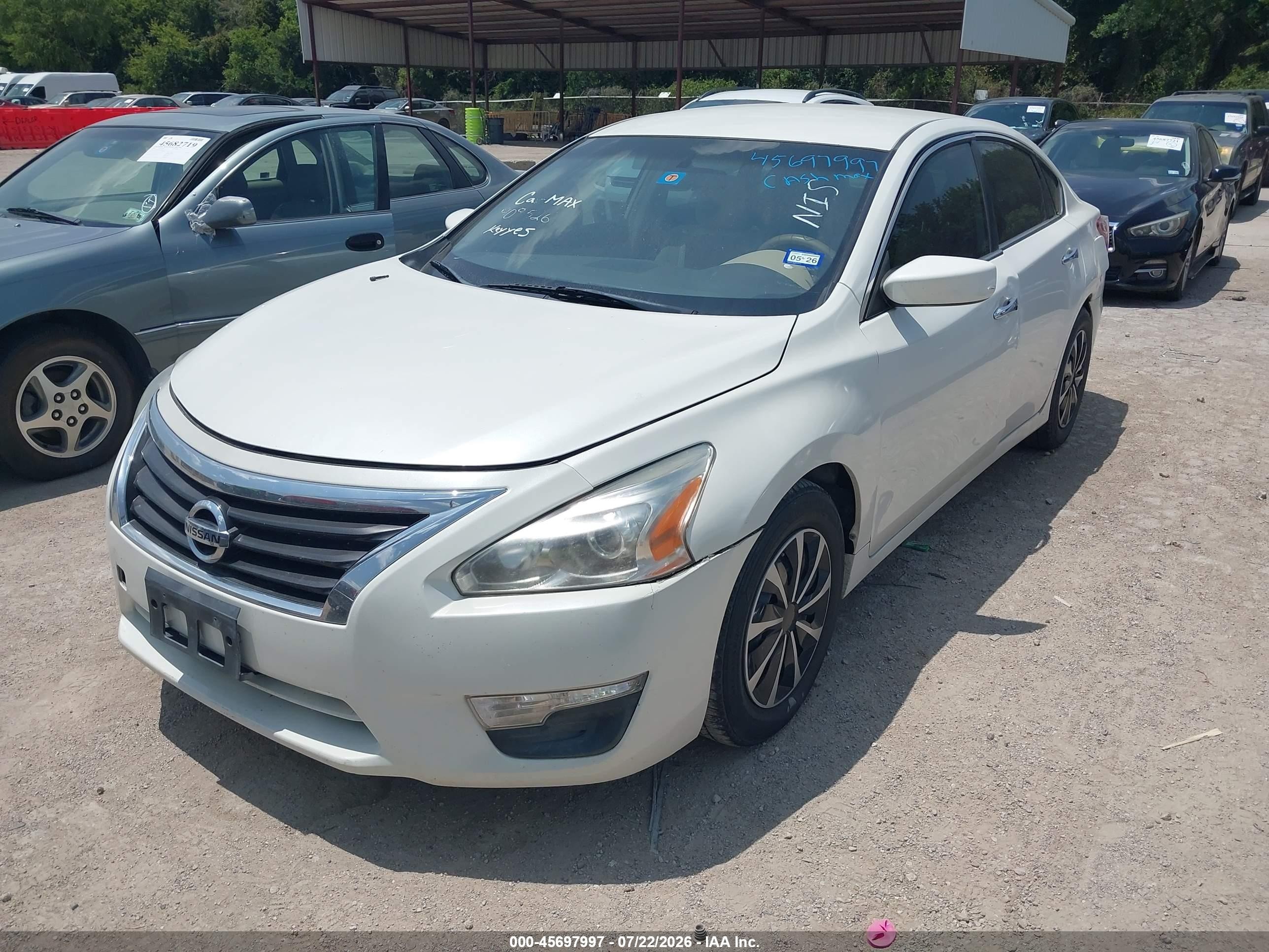 2013 Nissan Altima 2.5 S White vin: 1N4AL3AP8DC909526