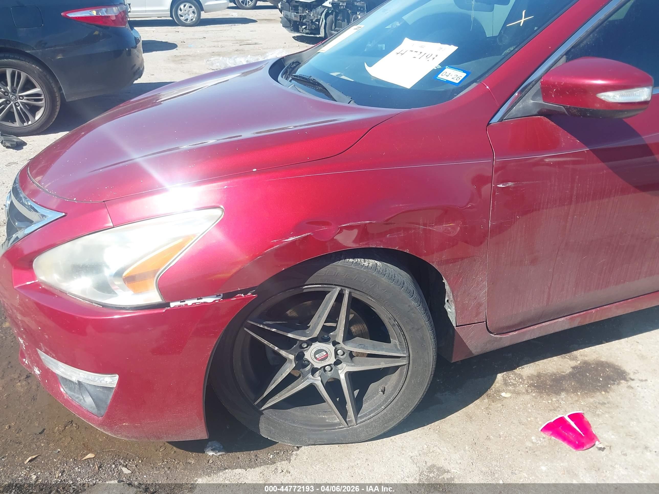 2013 Nissan Altima 2.5 Sl Red vin: 1N4AL3AP8DN411833