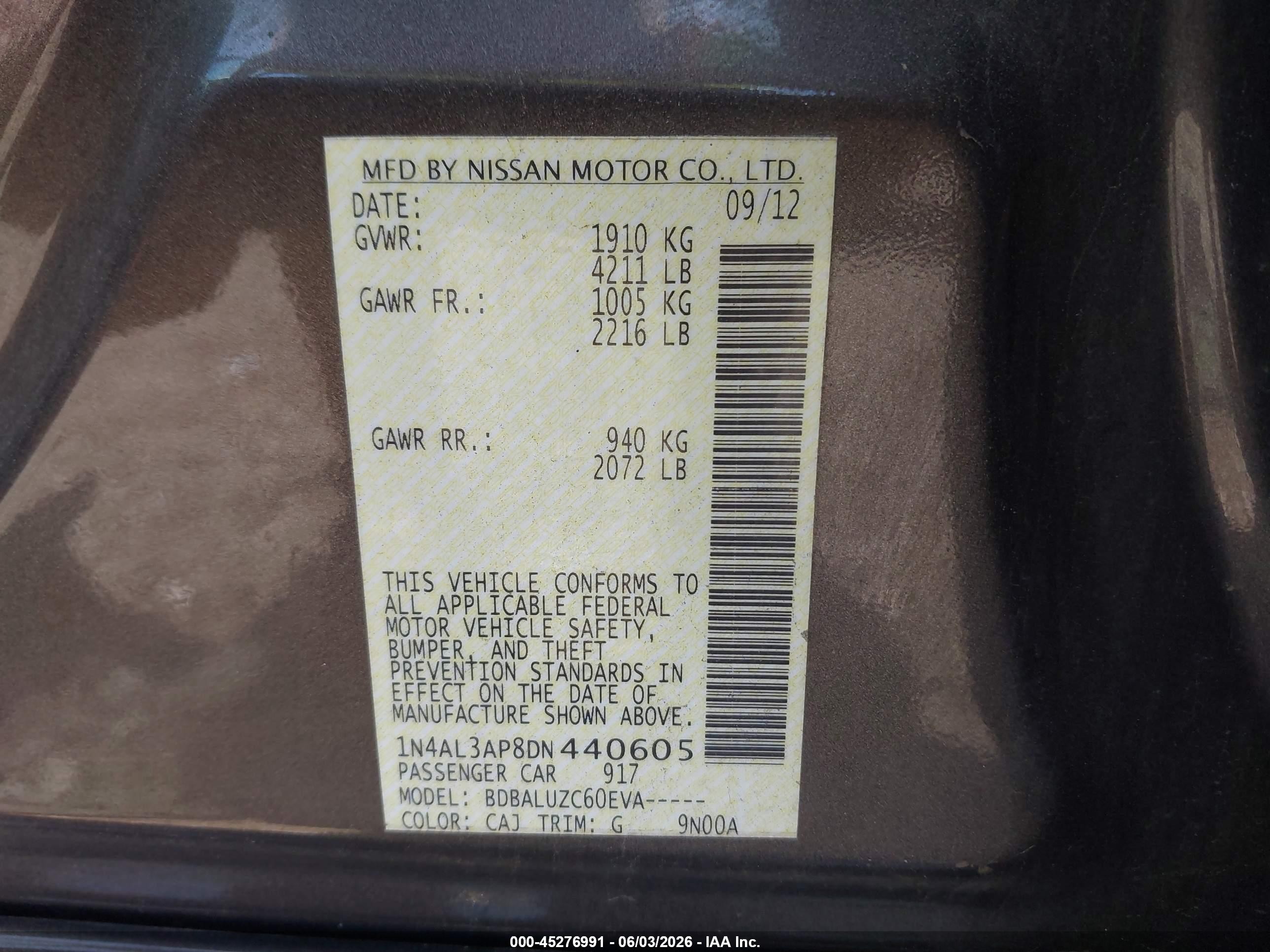 2013 Nissan Altima 2.5 Sv Brown vin: 1N4AL3AP8DN440605