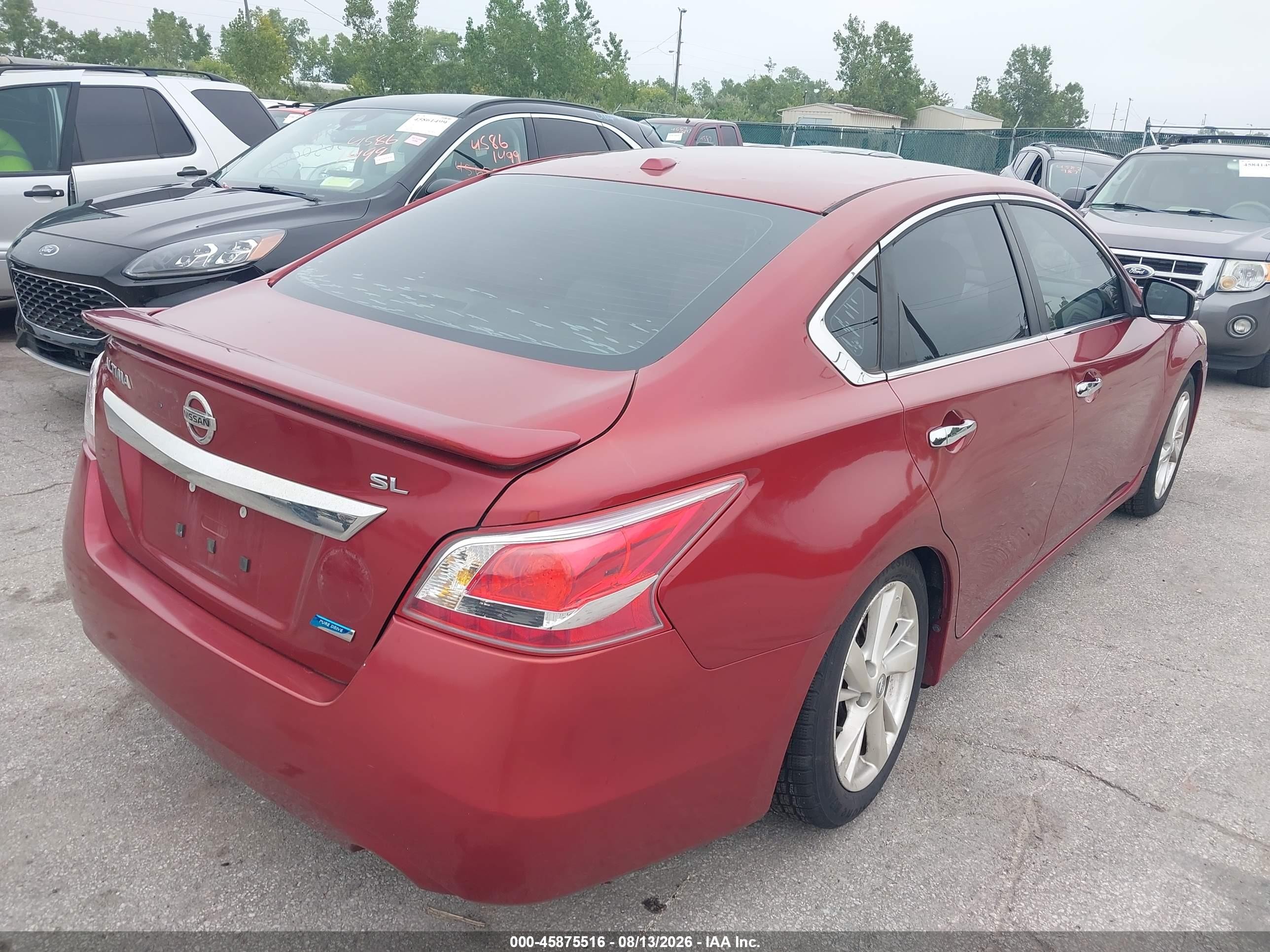 2013 Nissan Altima 2.5 Sl Red vin: 1N4AL3AP8DN450924