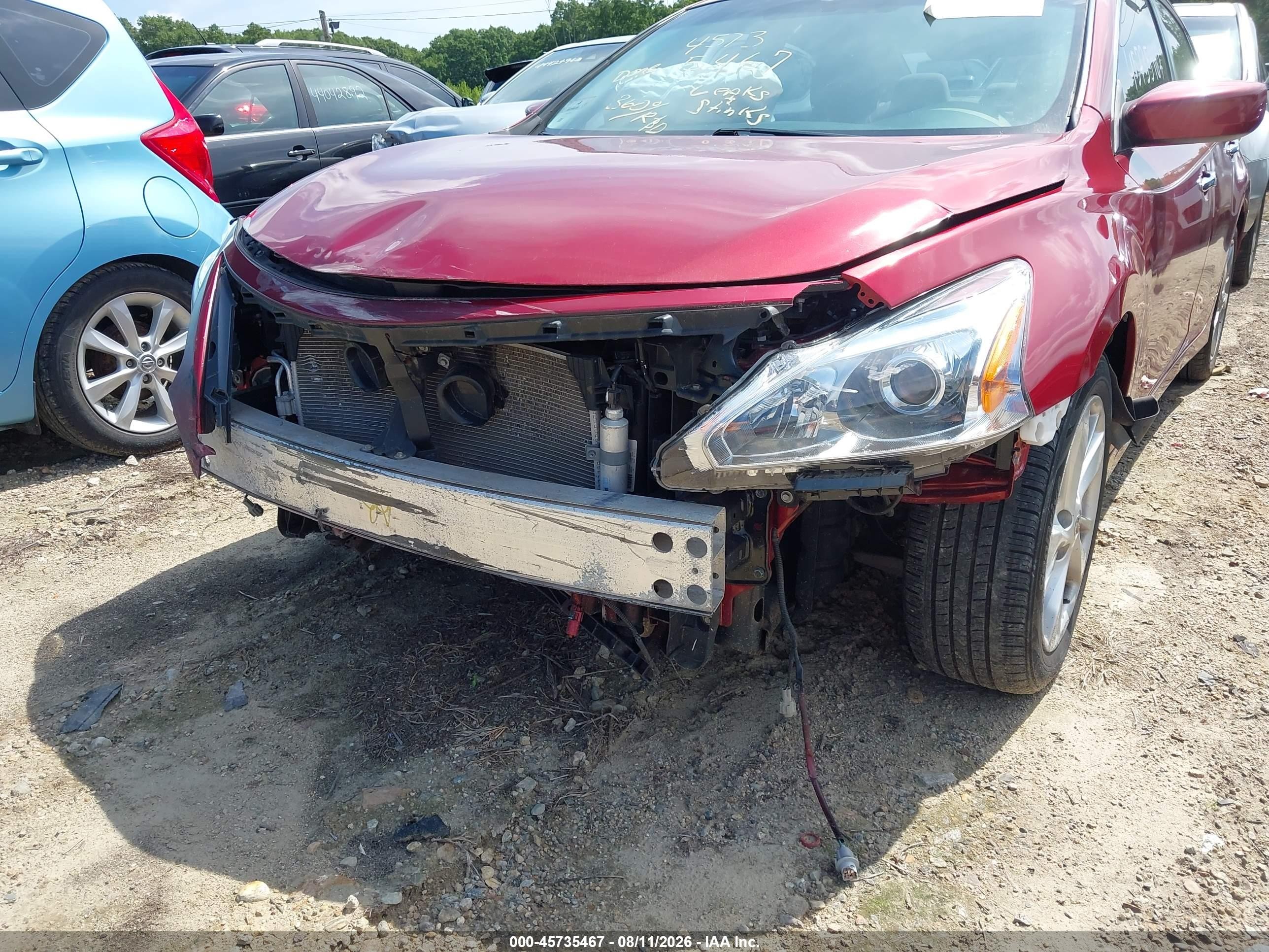 2014 Nissan Altima 2.5 Sv Бордовый vin: 1N4AL3AP8EC107768