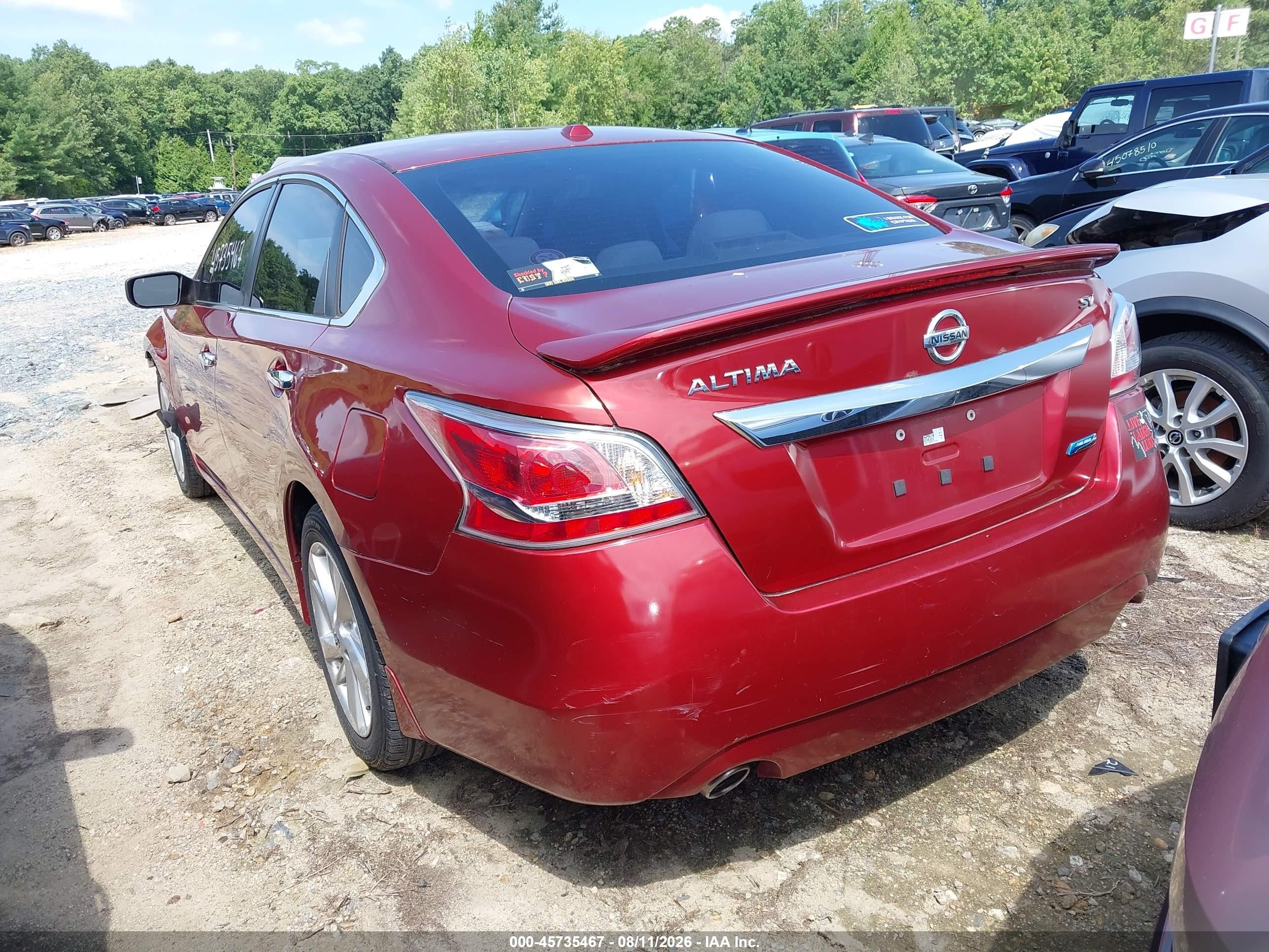 2014 Nissan Altima 2.5 Sv Бордовый vin: 1N4AL3AP8EC107768