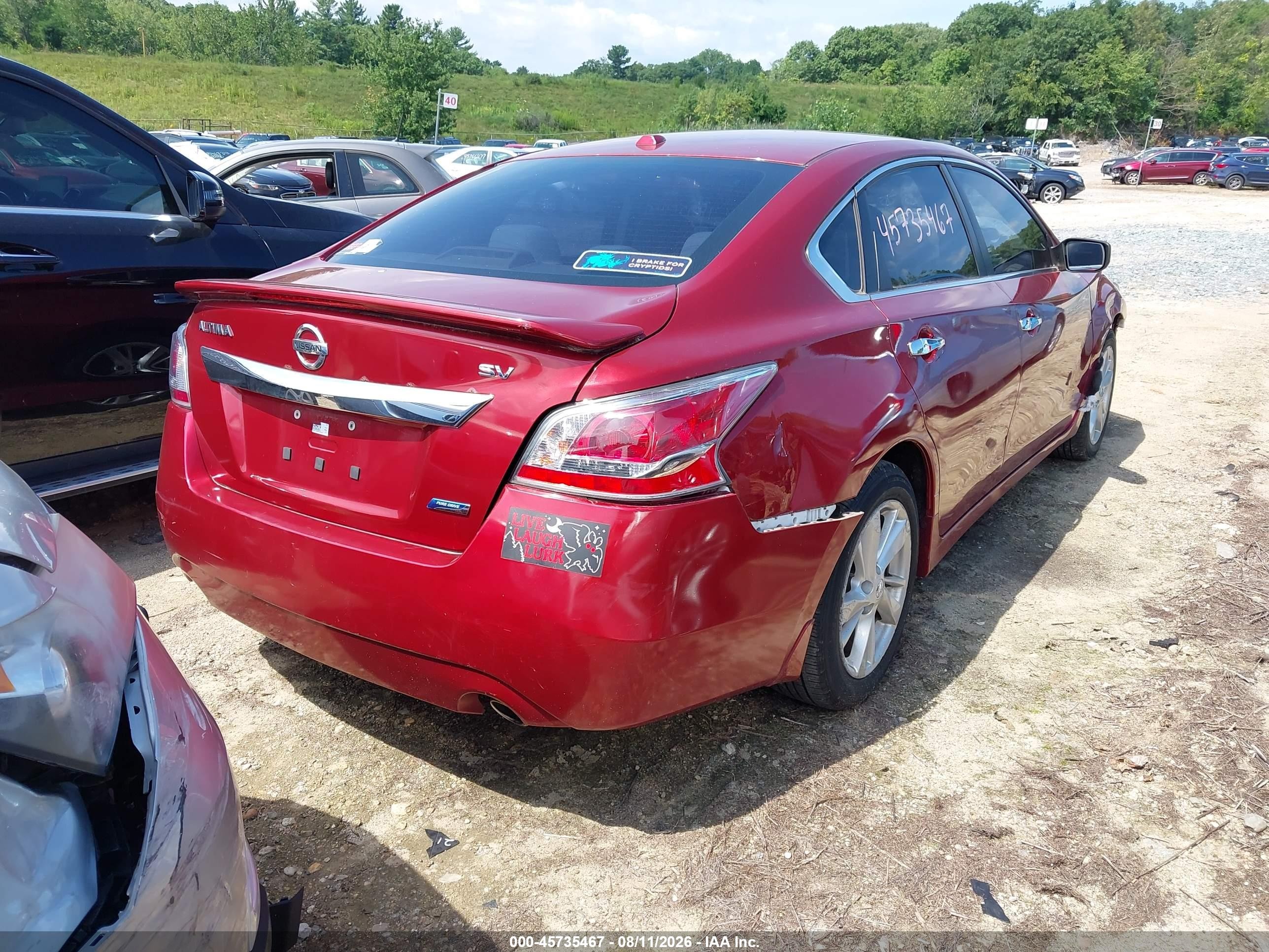 2014 Nissan Altima 2.5 Sv Бордовый vin: 1N4AL3AP8EC107768