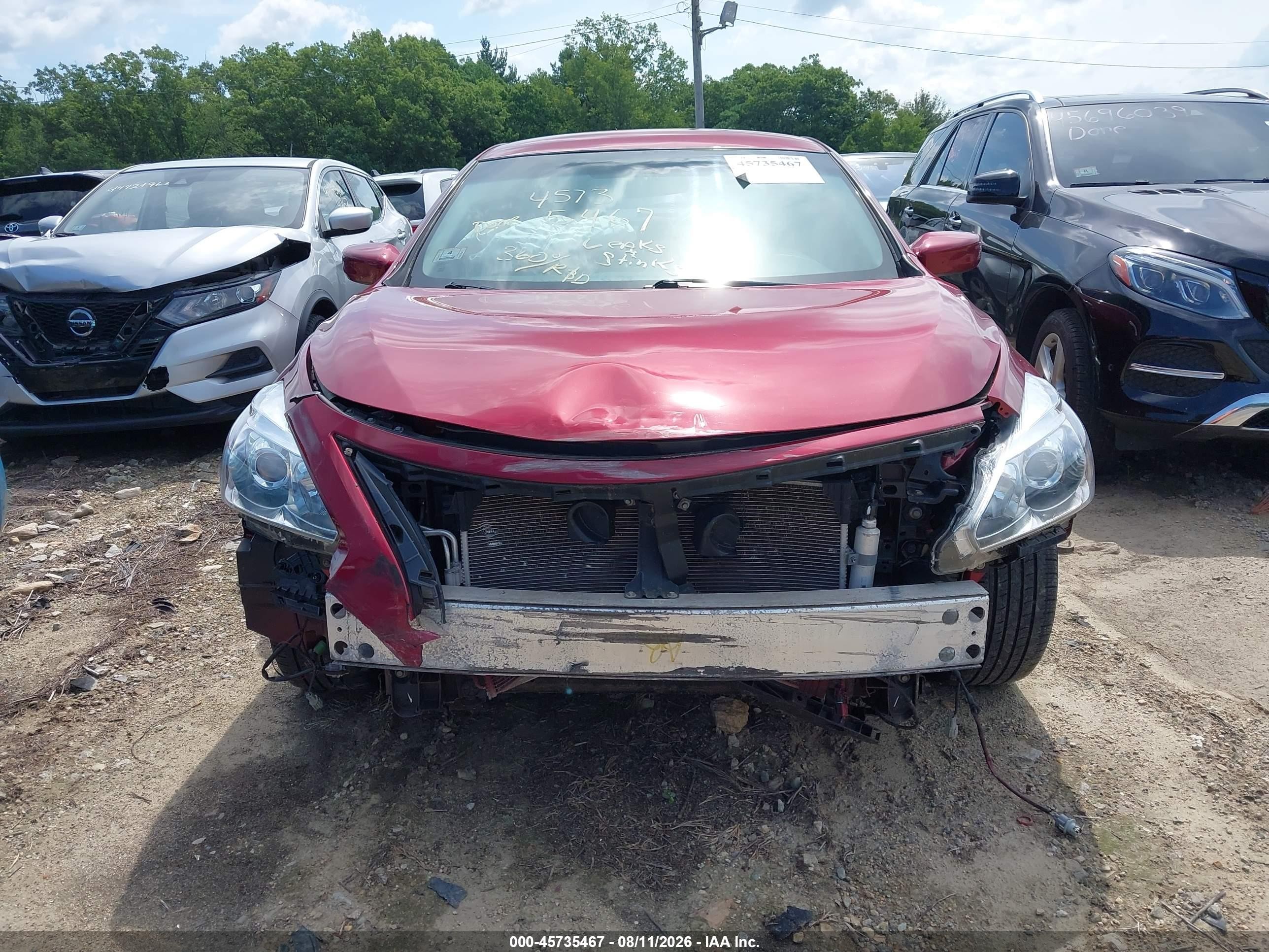 2014 Nissan Altima 2.5 Sv Бордовый vin: 1N4AL3AP8EC107768