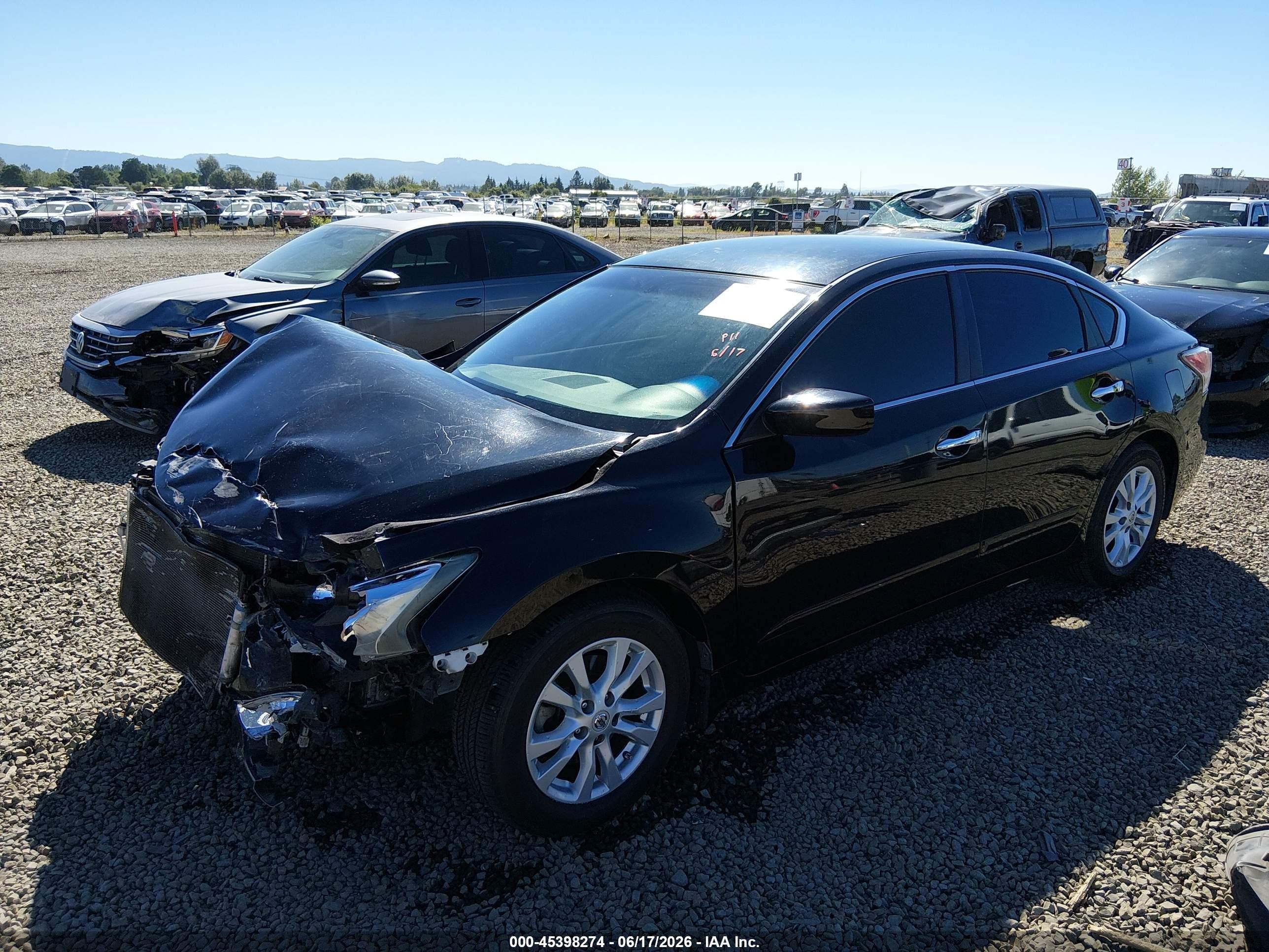 2014 Nissan Altima 2.5 S Black vin: 1N4AL3AP8EC159465
