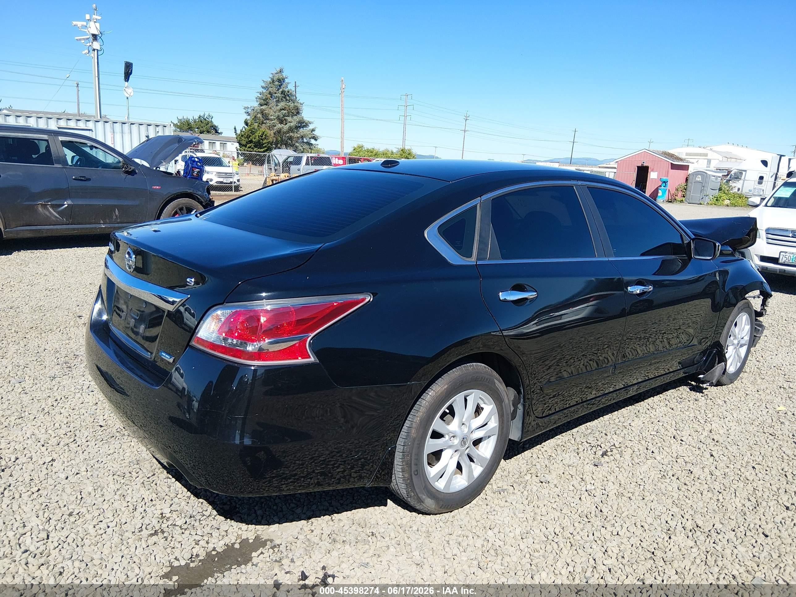2014 Nissan Altima 2.5 S Black vin: 1N4AL3AP8EC159465