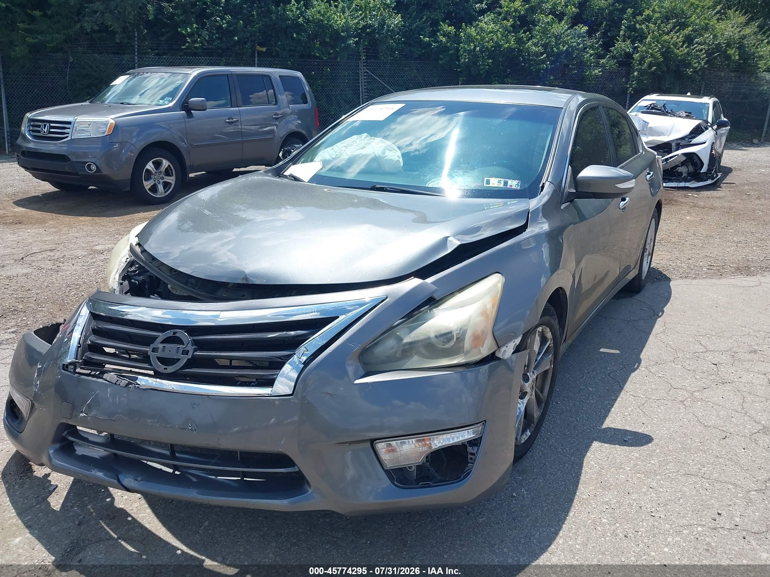 2014 Nissan Altima 2.5 Sl Gray vin: 1N4AL3AP8EC170997