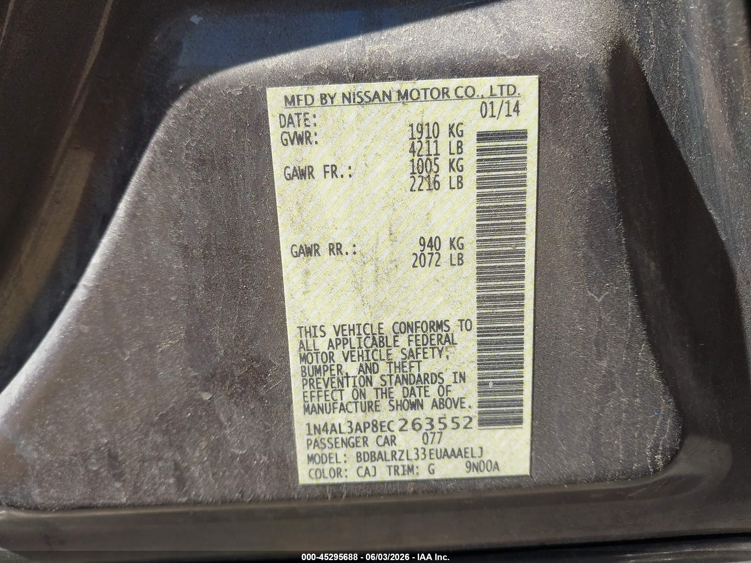 2014 Nissan Altima 2.5 S Gray vin: 1N4AL3AP8EC263552