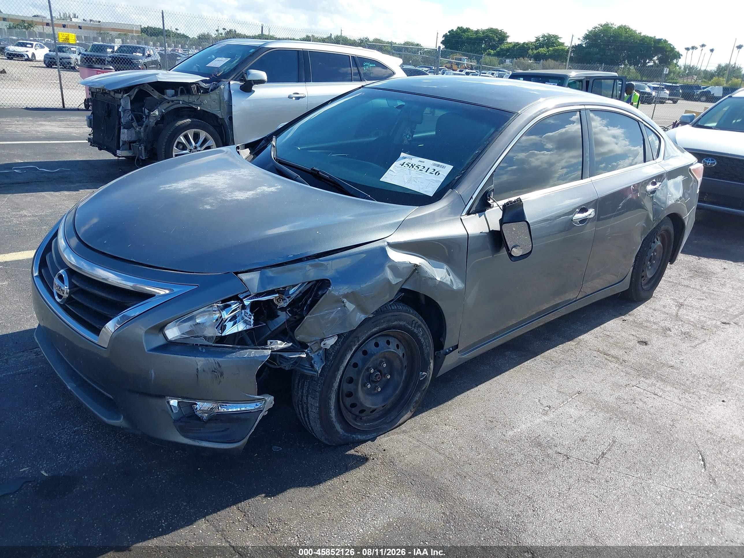 2014 Nissan Altima 2.5/2.5 S/2.5 Sl/2.5 Sv Gray vin: 1N4AL3AP8EC266502