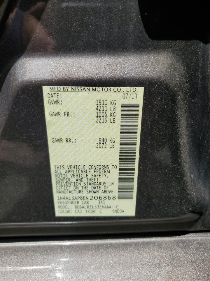 2014 Nissan Altima 2.5 Brown vin: 1N4AL3AP8EN206868