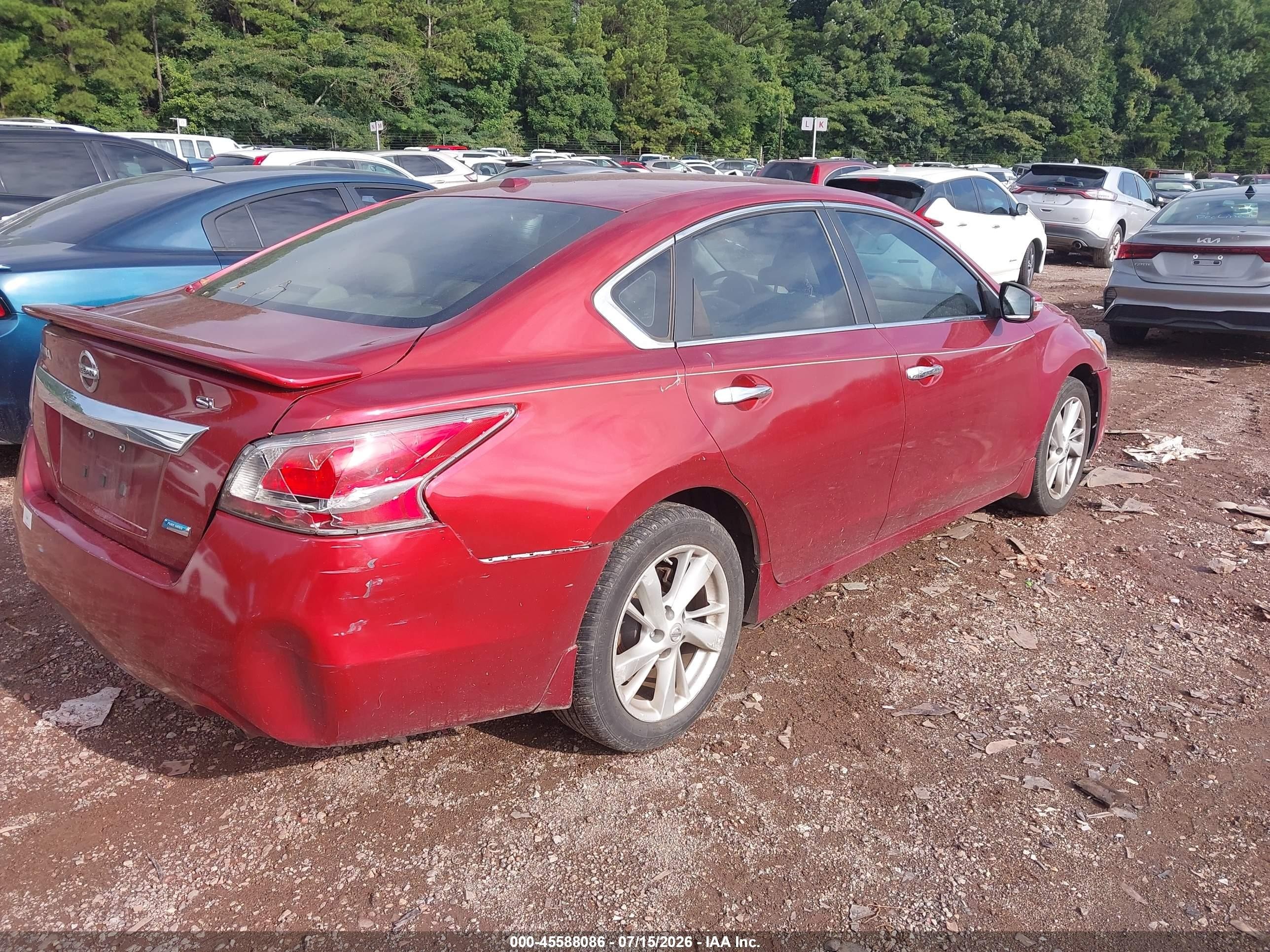 2014 Nissan Altima 2.5 Sl Red vin: 1N4AL3AP8EN372209