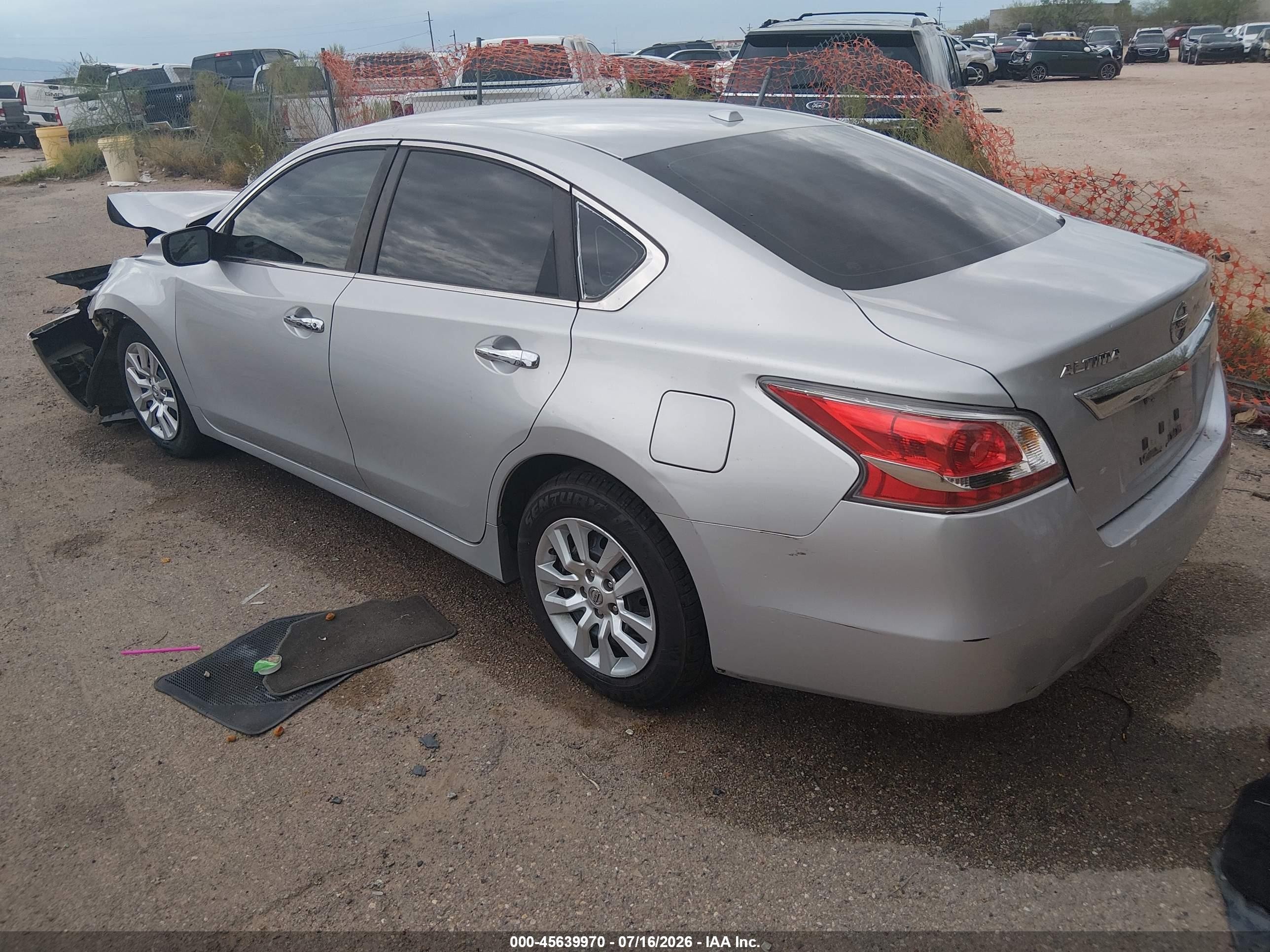 2015 Nissan Altima 2.5/2.5 S/2.5 Sl/2.5 Sv Silver vin: 1N4AL3AP8FC423141