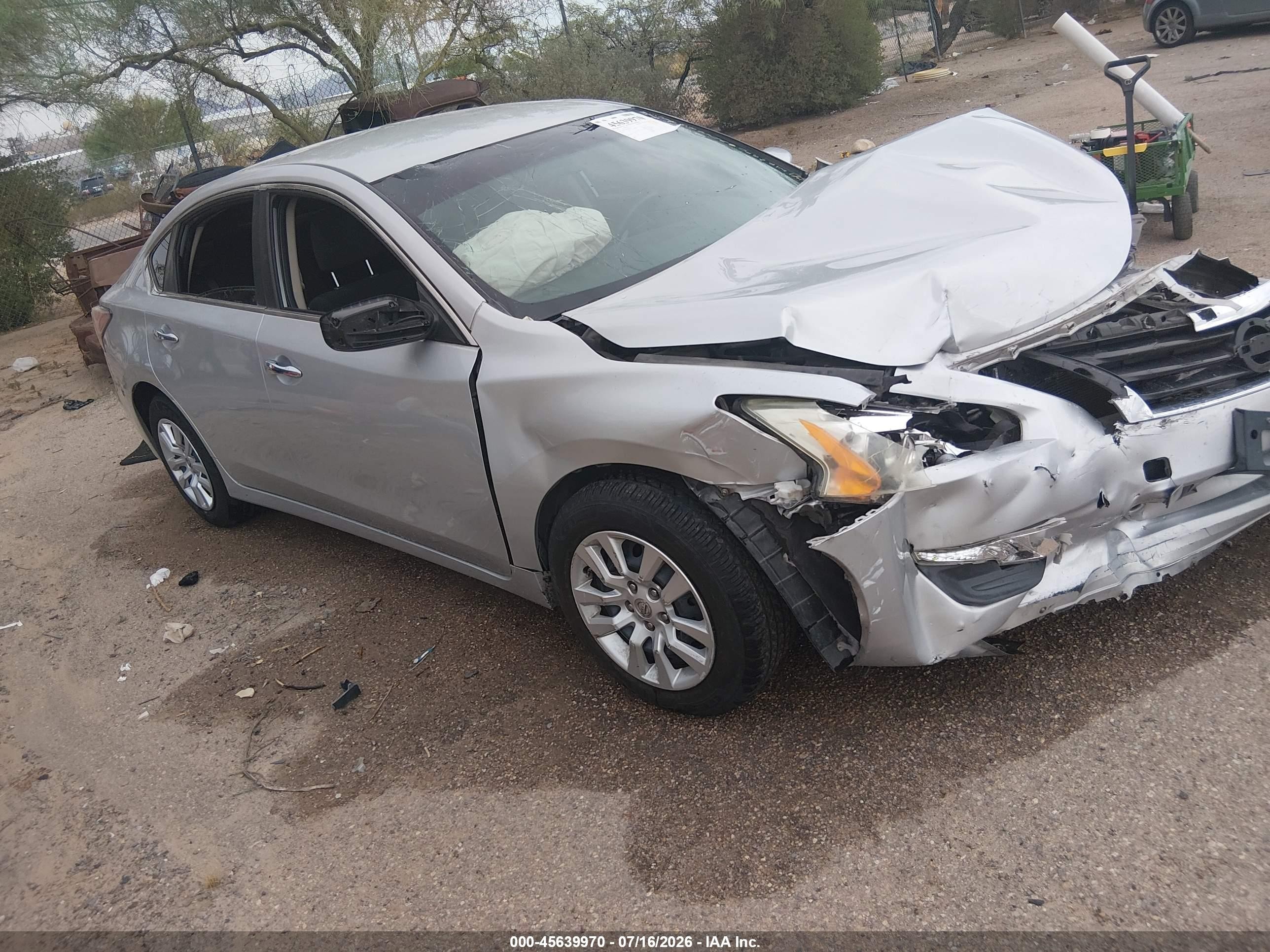 2015 Nissan Altima 2.5/2.5 S/2.5 Sl/2.5 Sv Silver vin: 1N4AL3AP8FC423141
