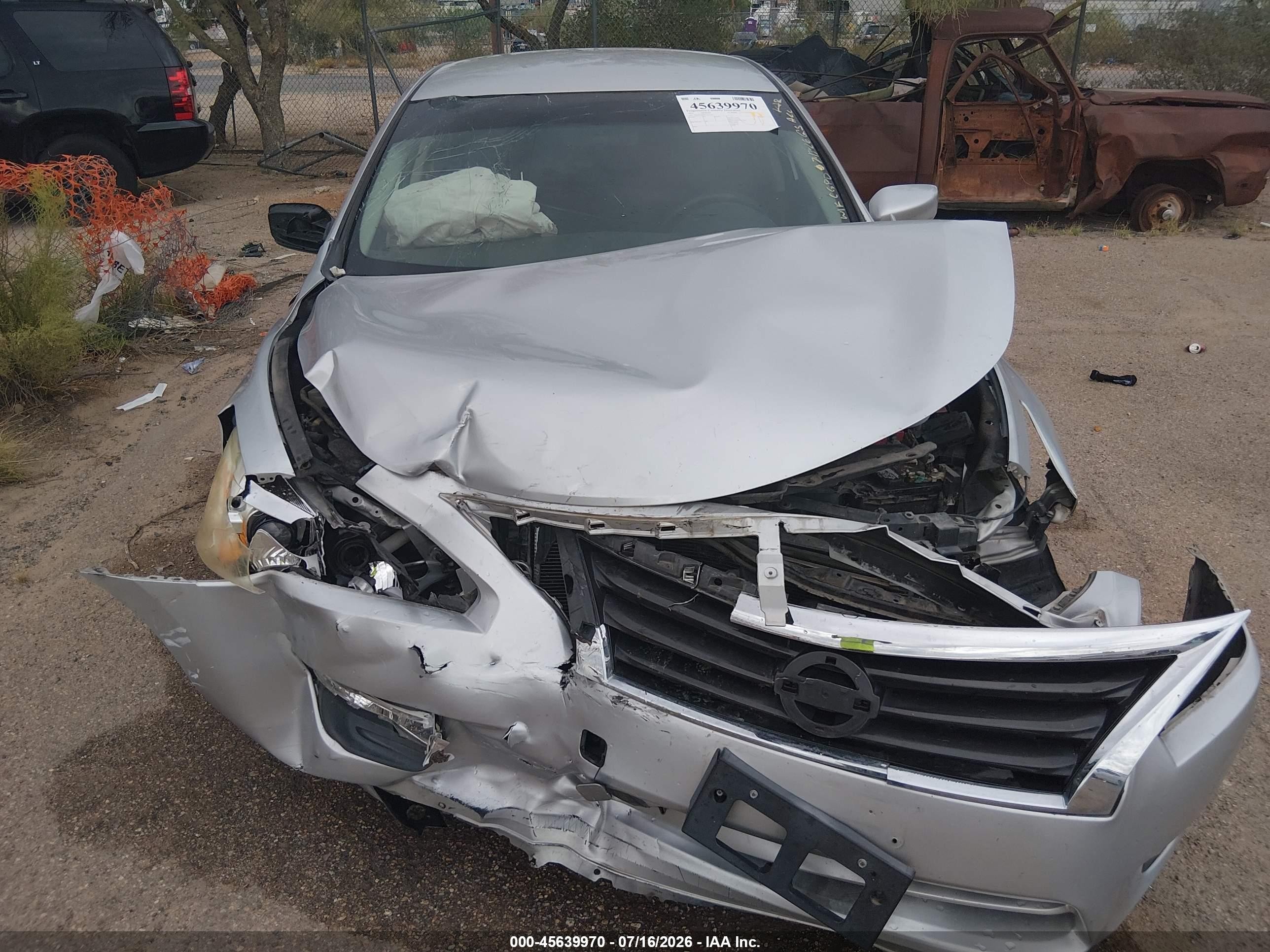 2015 Nissan Altima 2.5/2.5 S/2.5 Sl/2.5 Sv Silver vin: 1N4AL3AP8FC423141