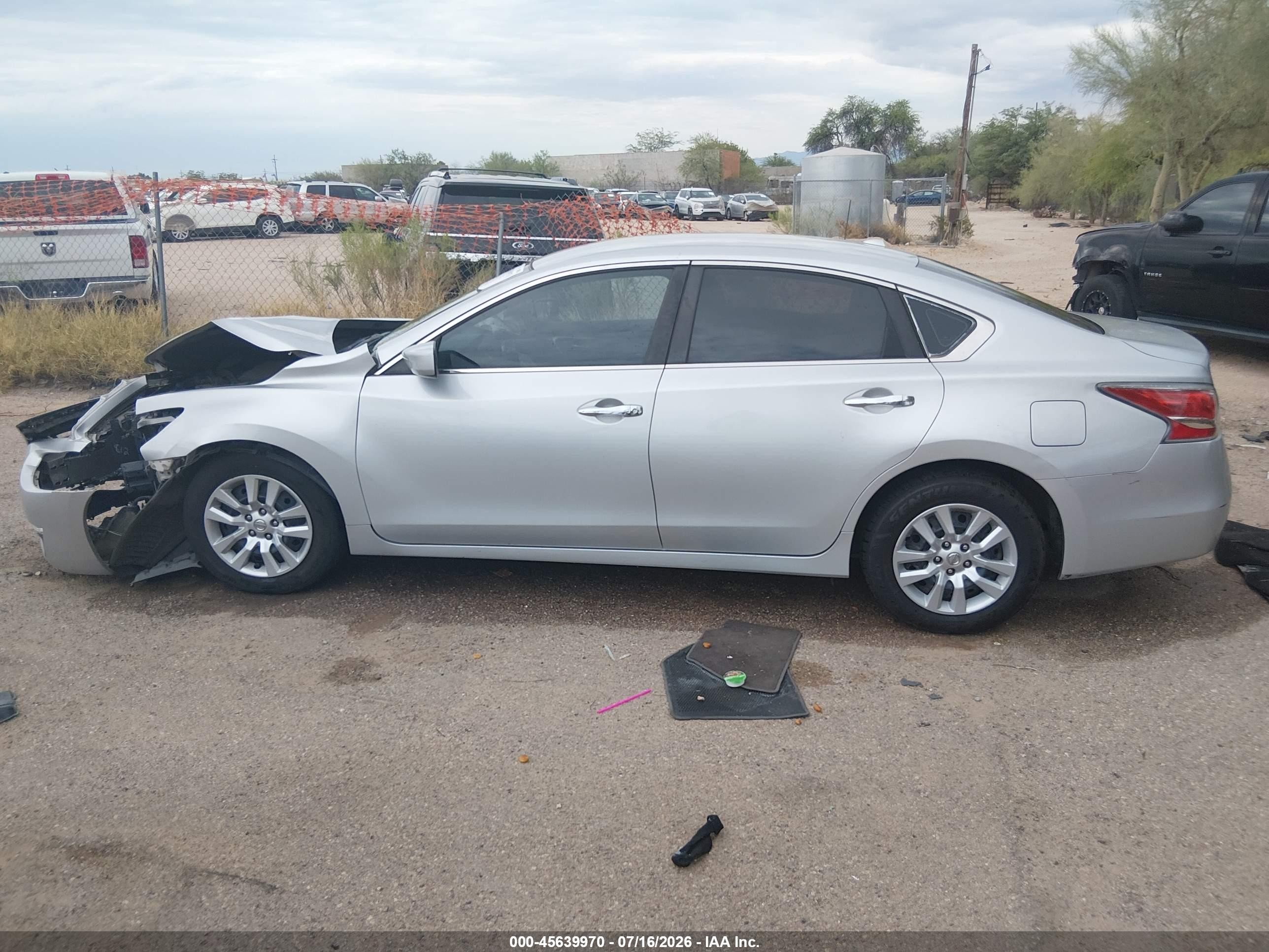 2015 Nissan Altima 2.5/2.5 S/2.5 Sl/2.5 Sv Silver vin: 1N4AL3AP8FC423141
