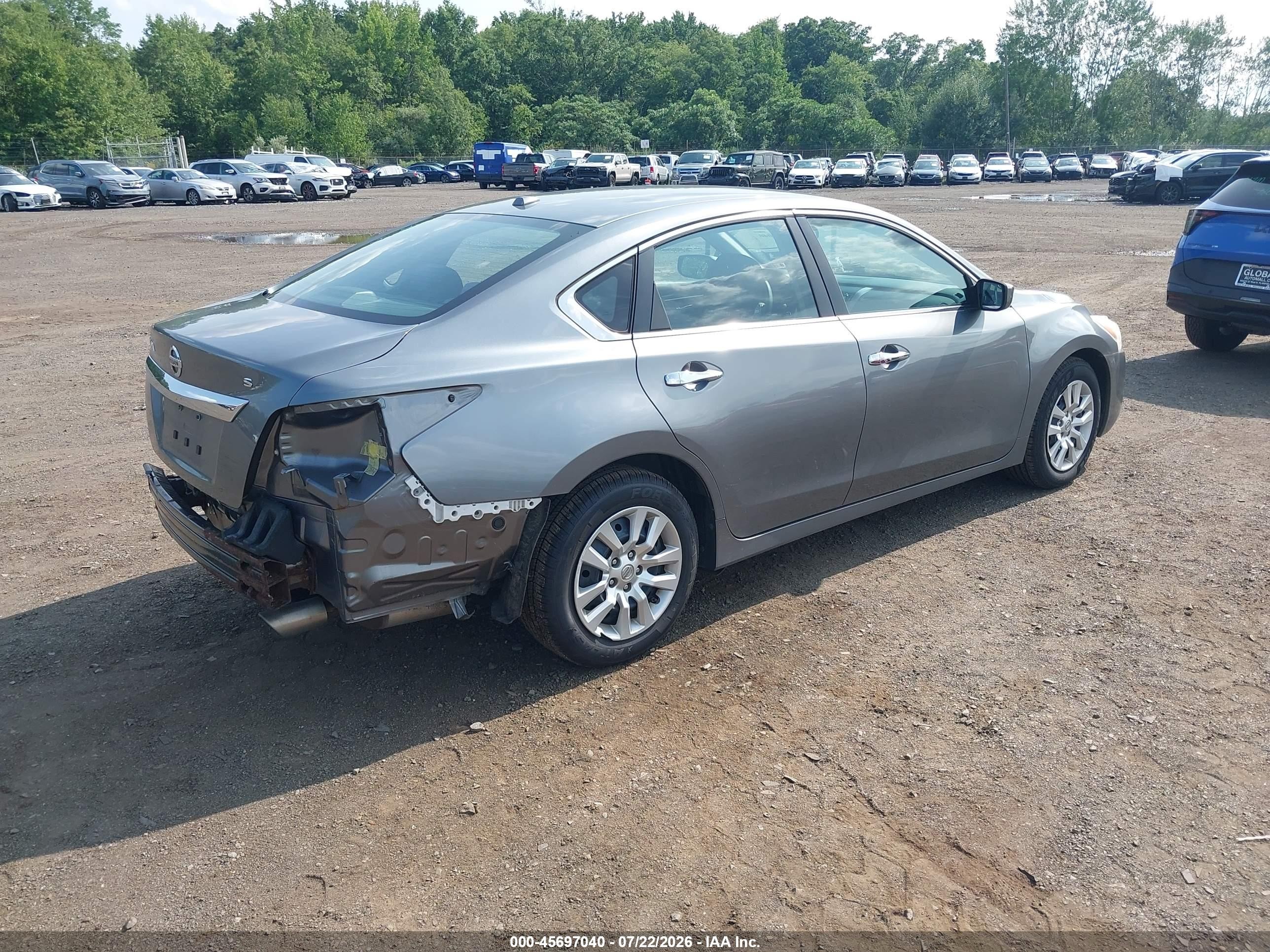 2015 Nissan Altima 2.5/2.5 S/2.5 Sl/2.5 Sv Gray vin: 1N4AL3AP8FC457886