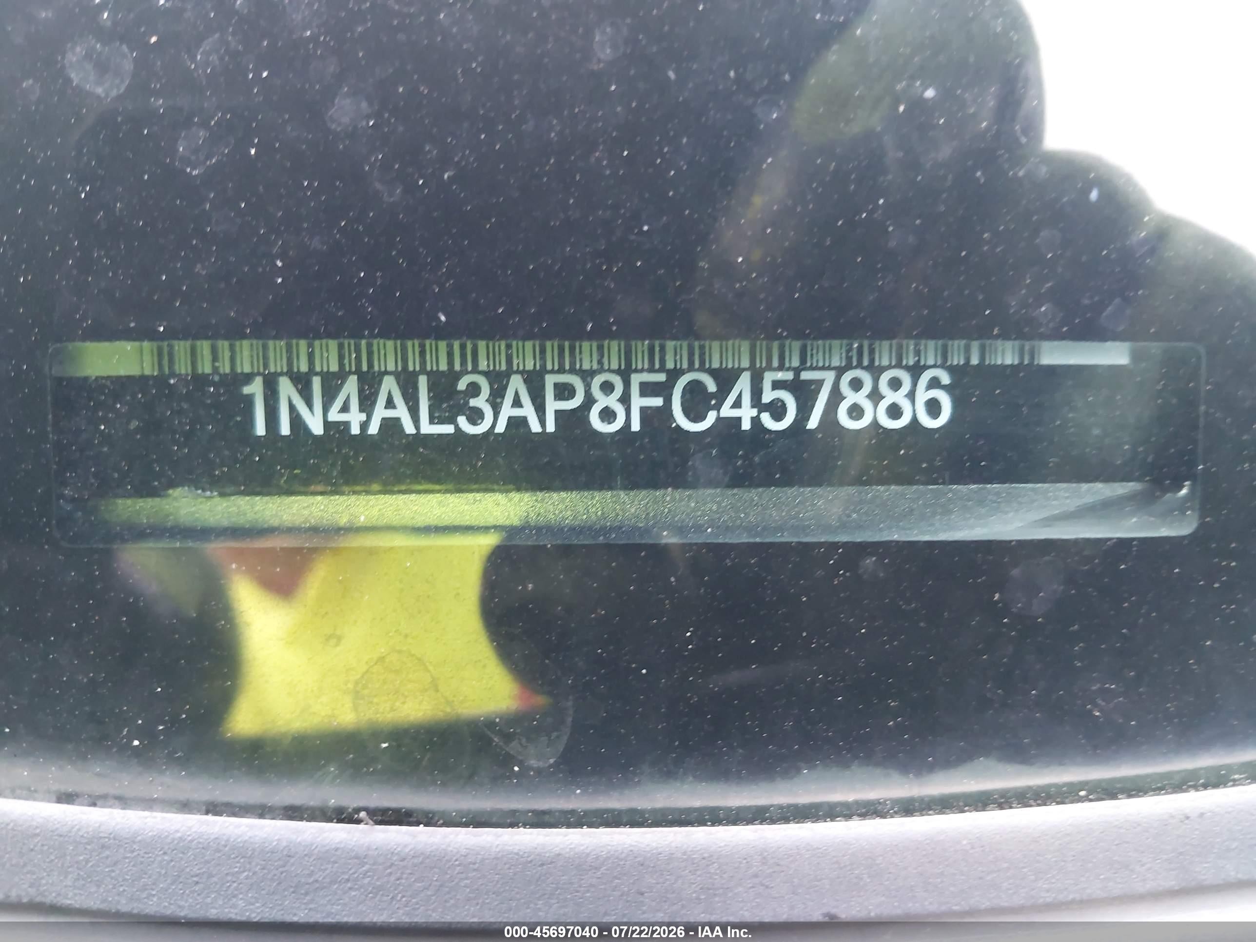 2015 Nissan Altima 2.5/2.5 S/2.5 Sl/2.5 Sv Gray vin: 1N4AL3AP8FC457886