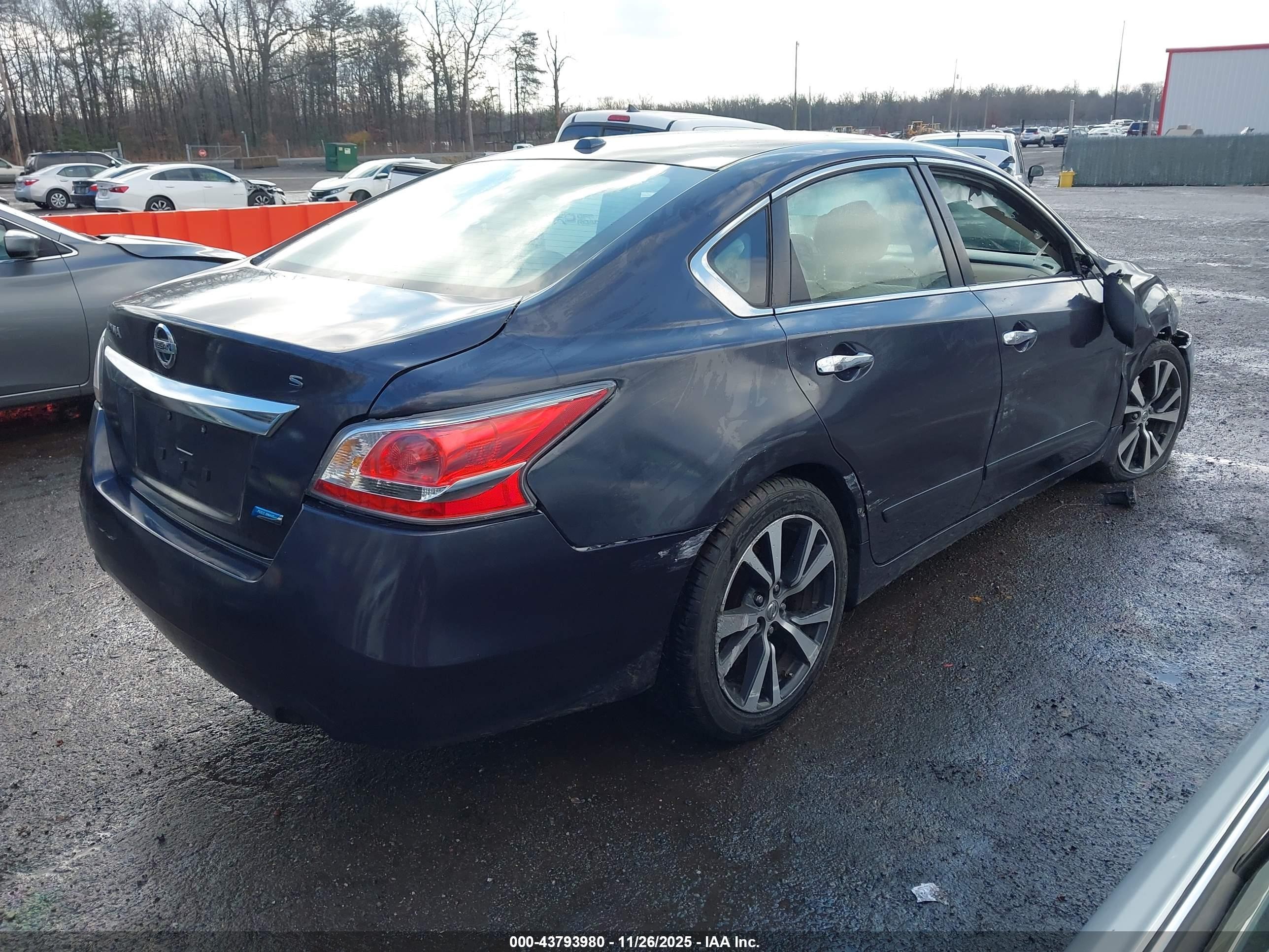 2015 Nissan Altima 2.5 S Синий vin: 1N4AL3AP8FN309094